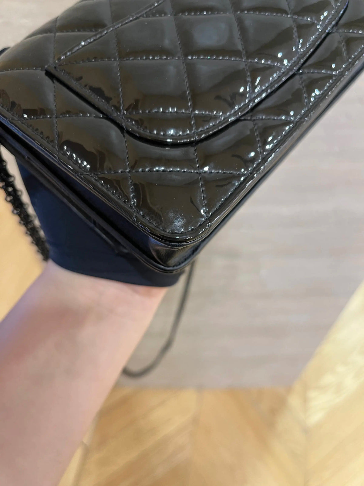 Chanel - 2.55 Wallet On Chain So Black - Patent leather - Black - (small)