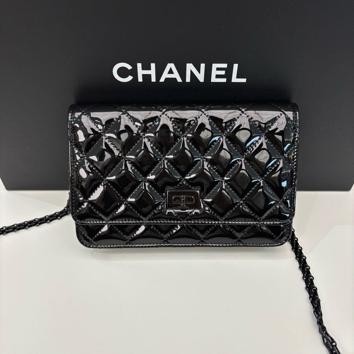 Chanel - 2.55 WOC So Black - Patent leather - Black - (small)
