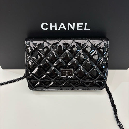 Chanel - 2.55 WOC So Black - Patent leather - Black - (small)