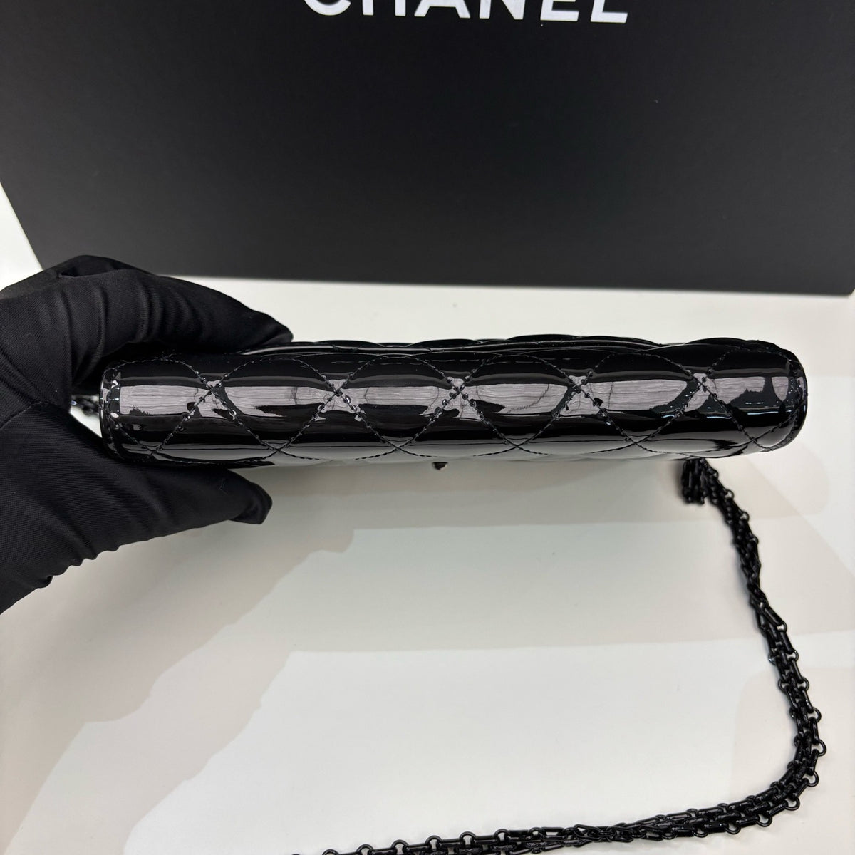 Chanel - 2.55 WOC So Black - Patent leather - Black - (small)