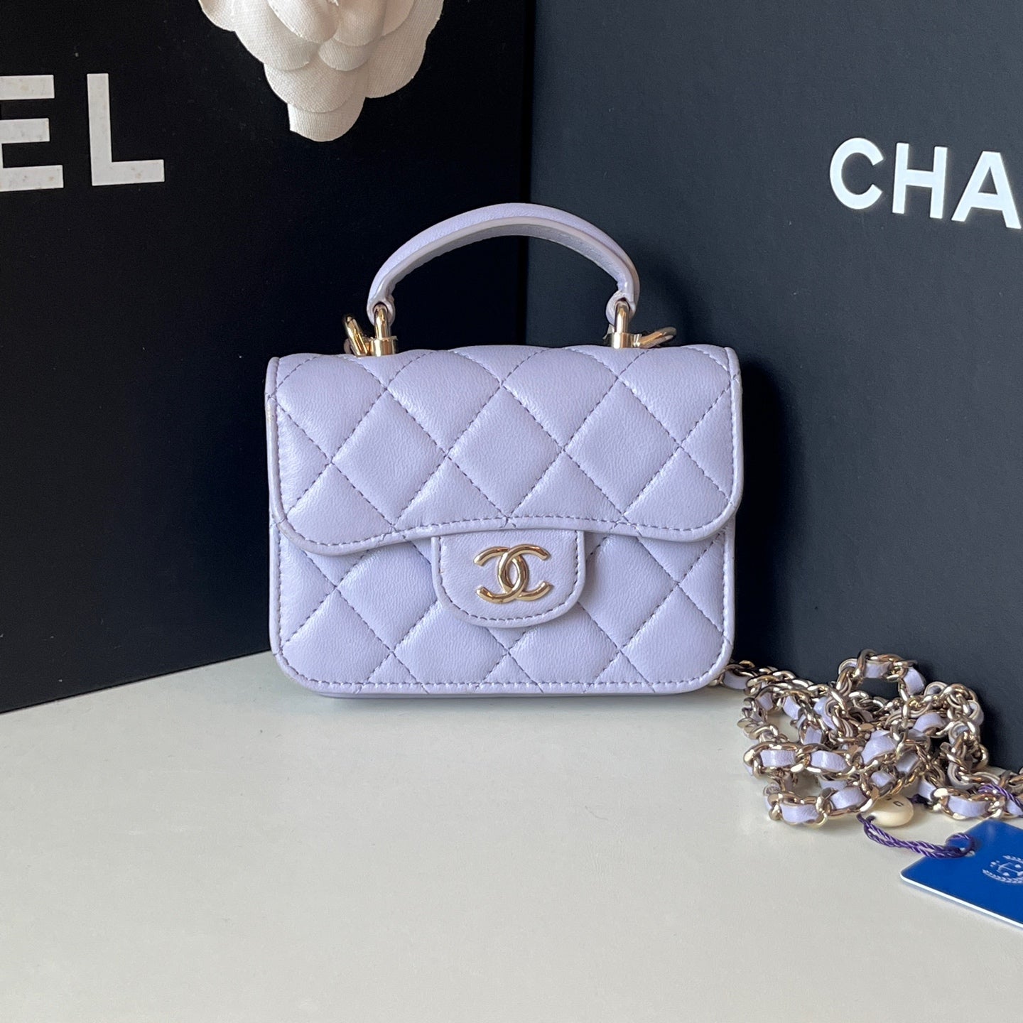 Chanel - 21K Small Handle Bag - Leather - Purple - (mini)