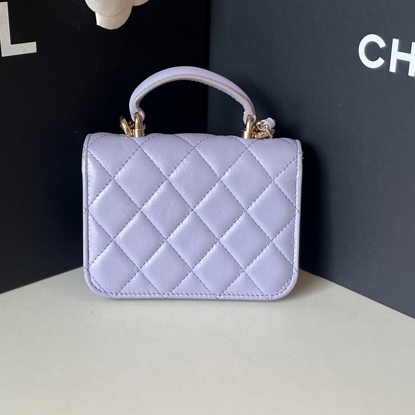 Chanel - 21K Small Handle Bag - Leather - Purple - (mini)