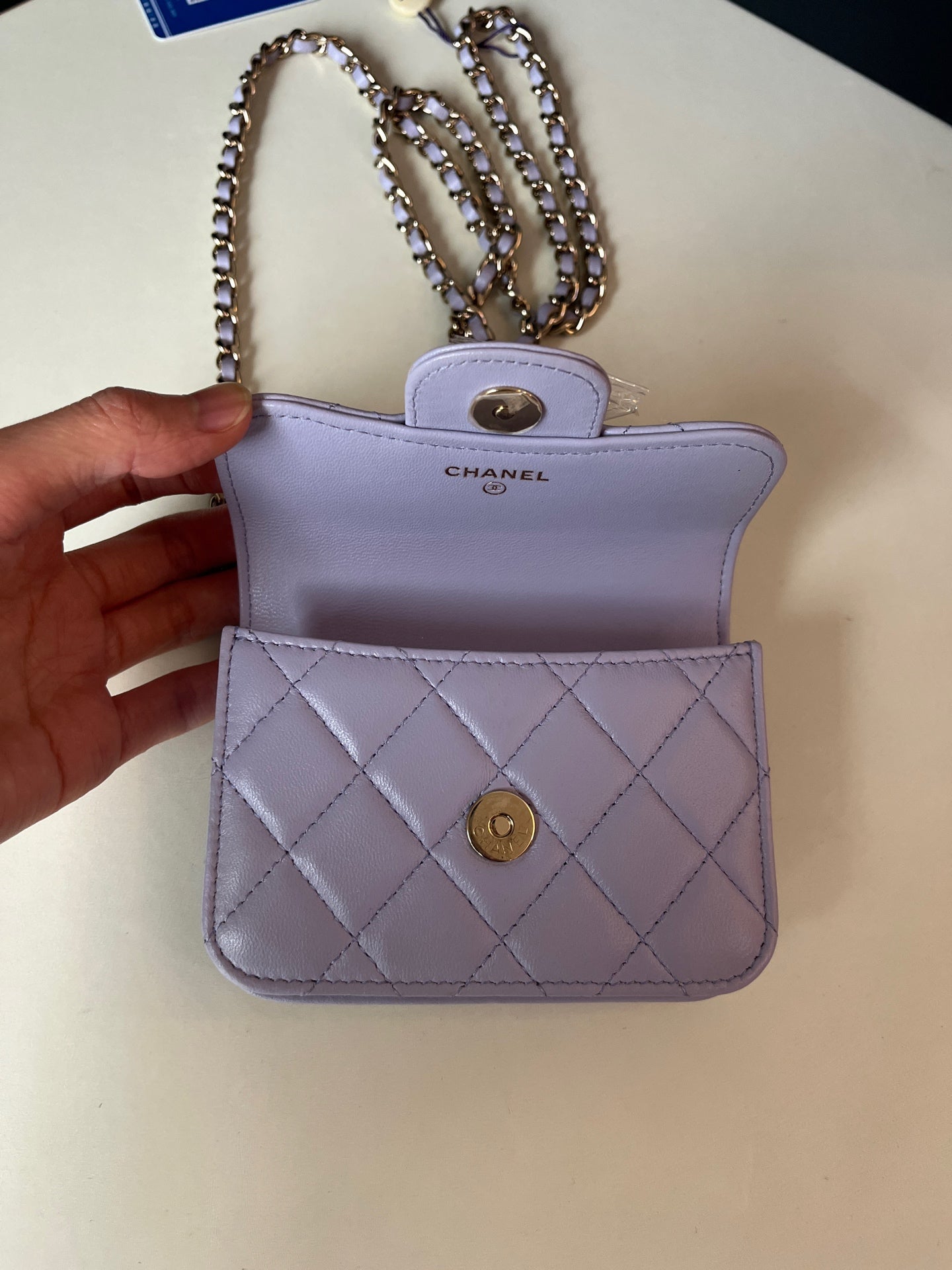 Chanel - 21K Small Handle Bag - Leather - Purple - (mini)