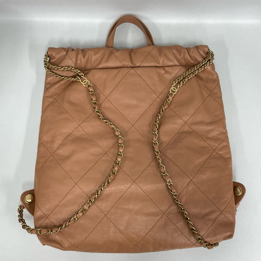 Chanel - 22 bag Backpack - Leather - Brown - (Large)