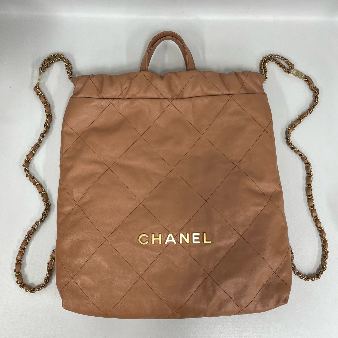 Chanel - 22 bag Backpack - Leather - Brown - (Large)