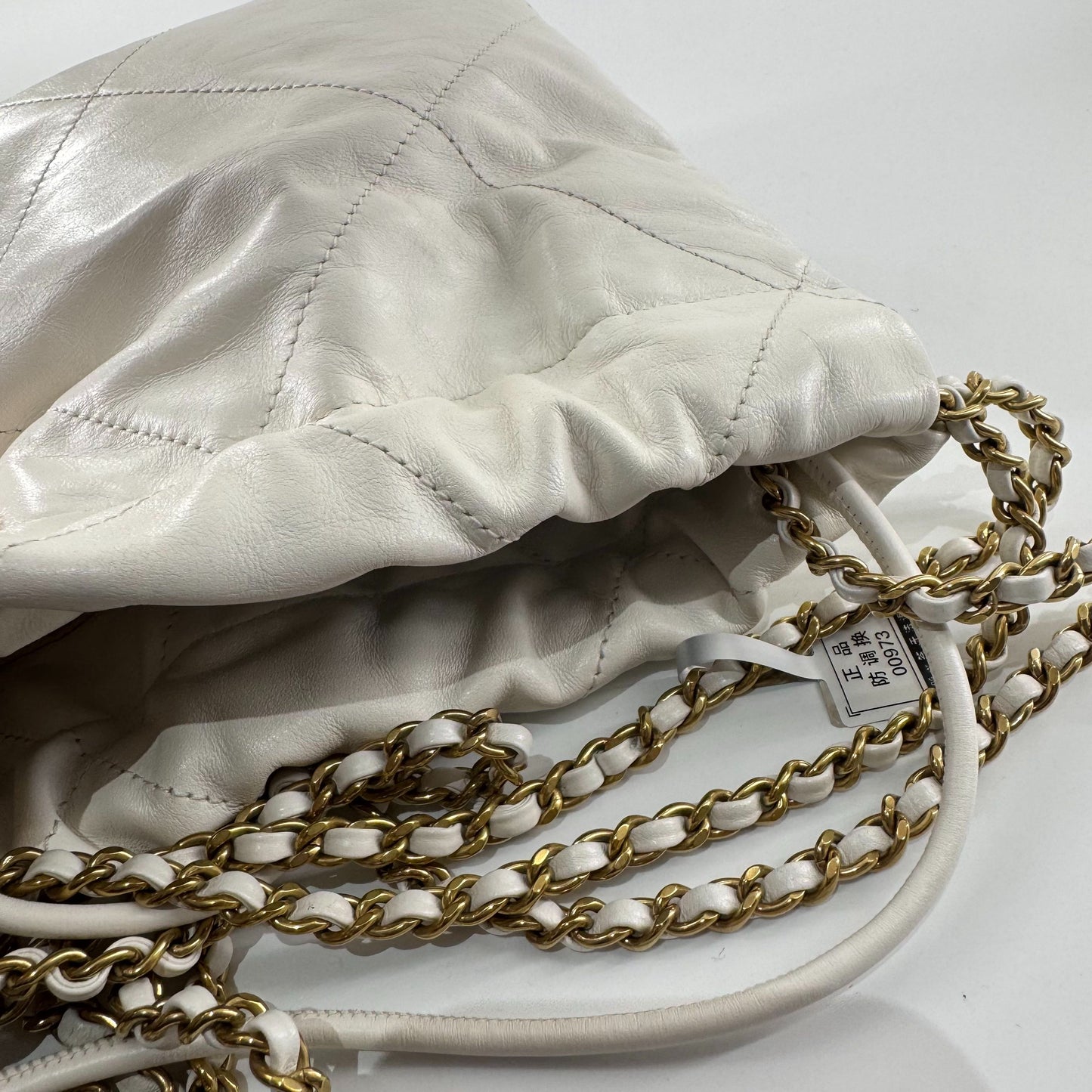 Chanel - 22 Bag Mini - Calfskin leather - White - (mini)