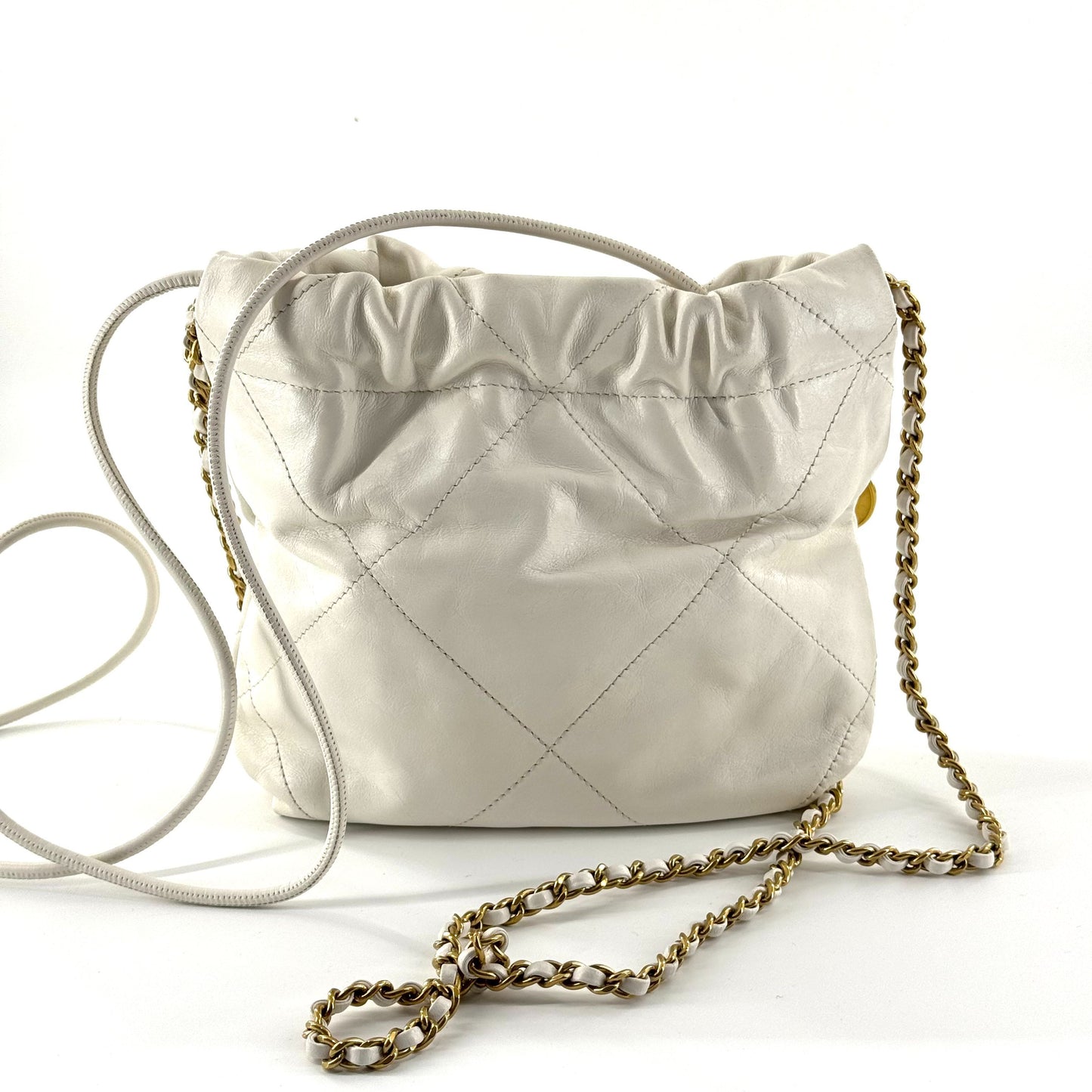 Chanel - 22 Bag Mini - Leather - White - (mini)