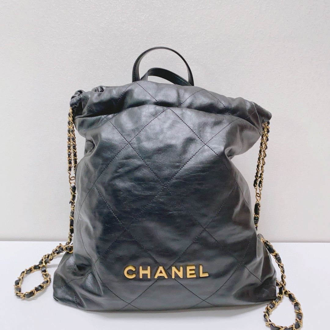 Chanel - 22bag - Leather - Black