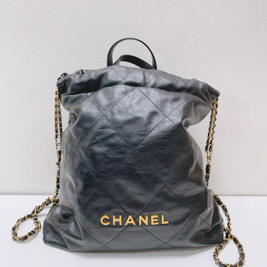 Chanel - 22bag - Leather - Black