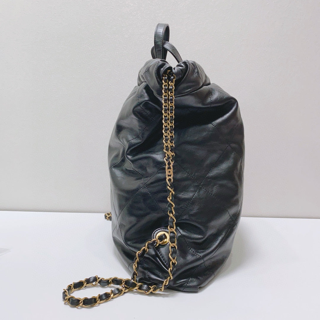 Chanel - 22bag - Leather - Black