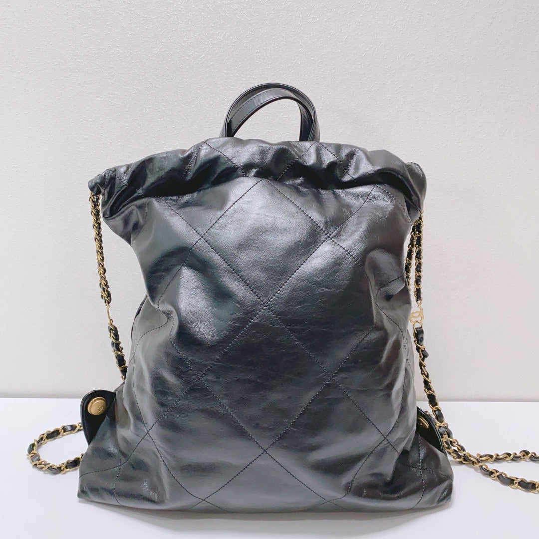 Chanel - 22bag - Leather - Black