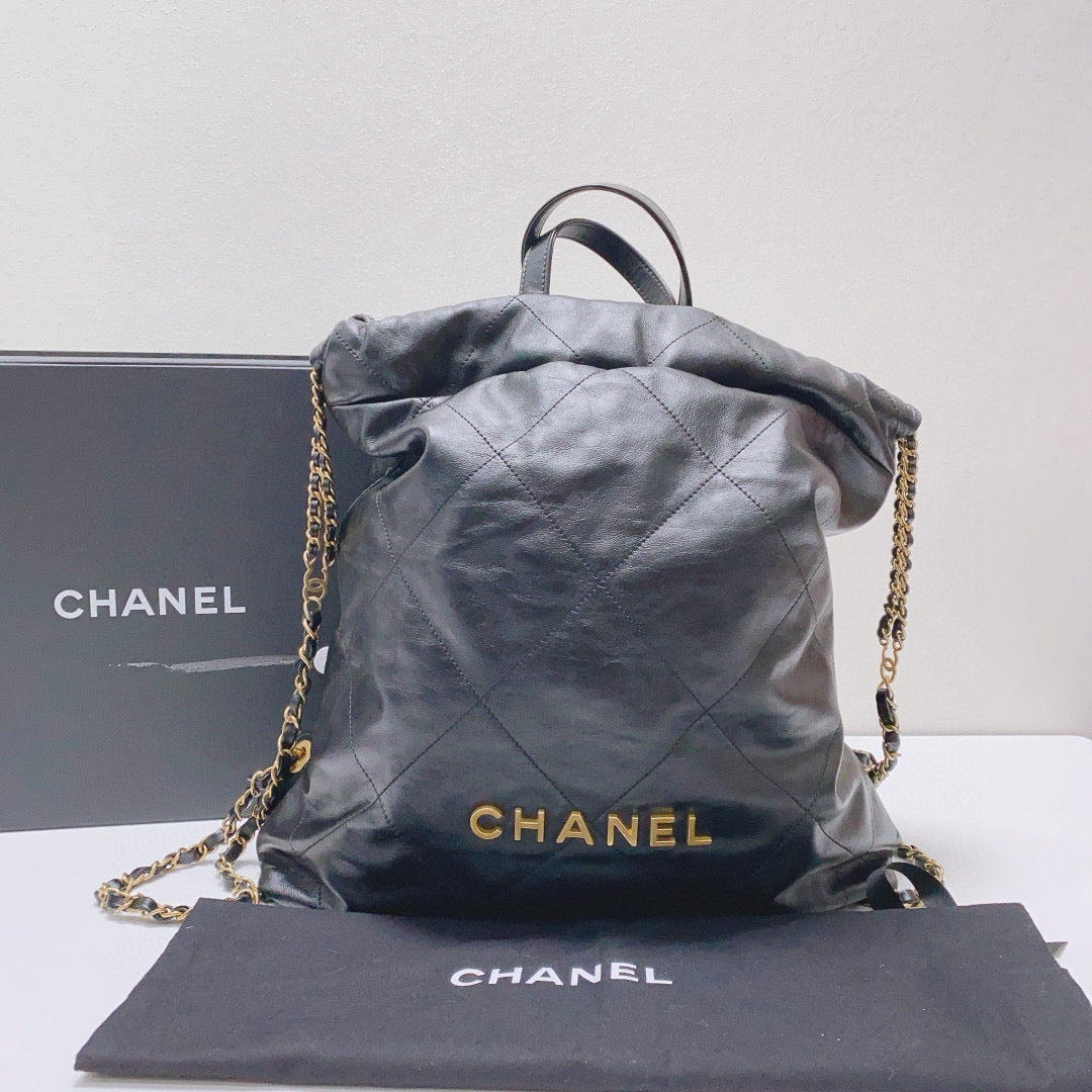 Chanel - 22bag - Leather - Black