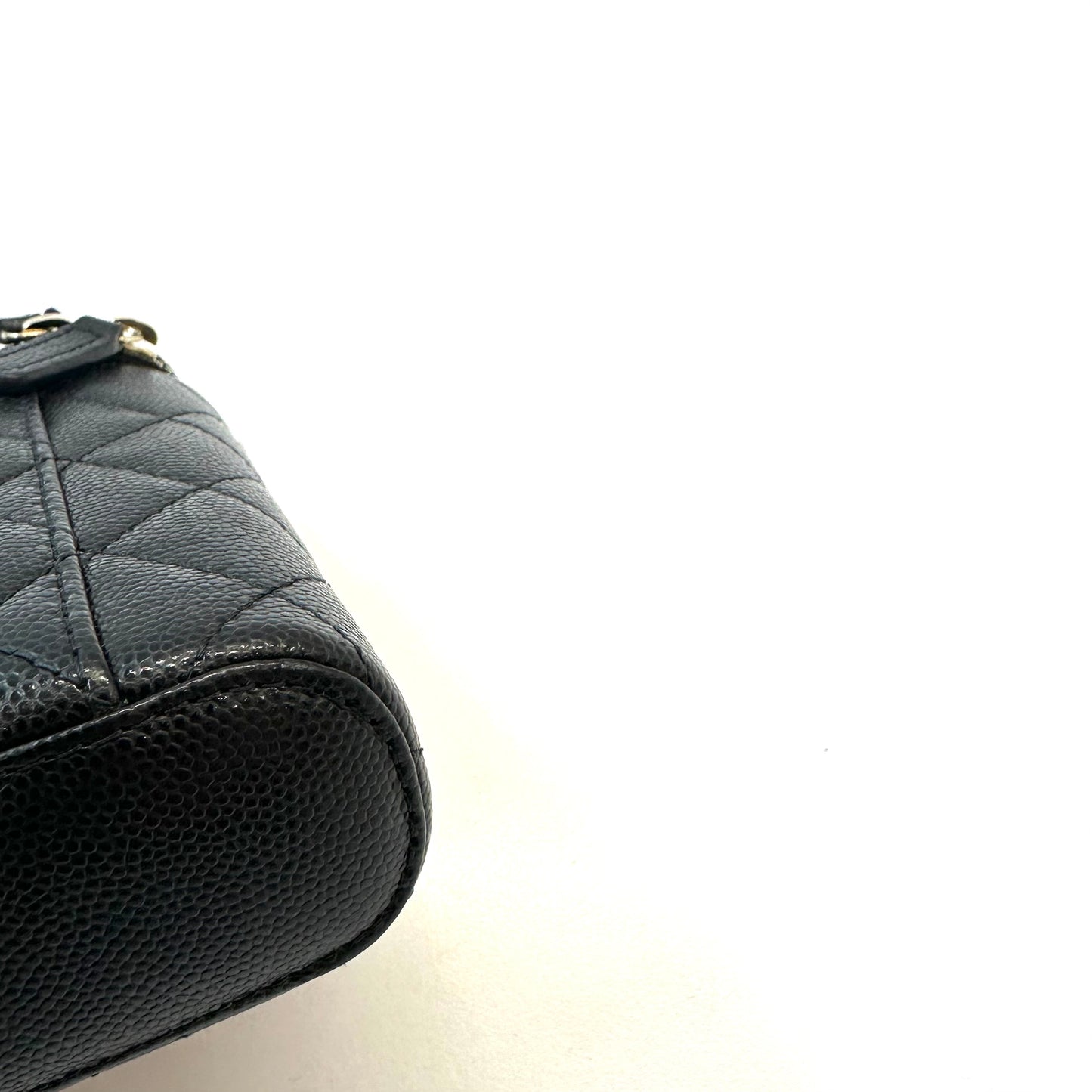 Chanel - 22S Vanity Case Chain Bag - Leather - Black