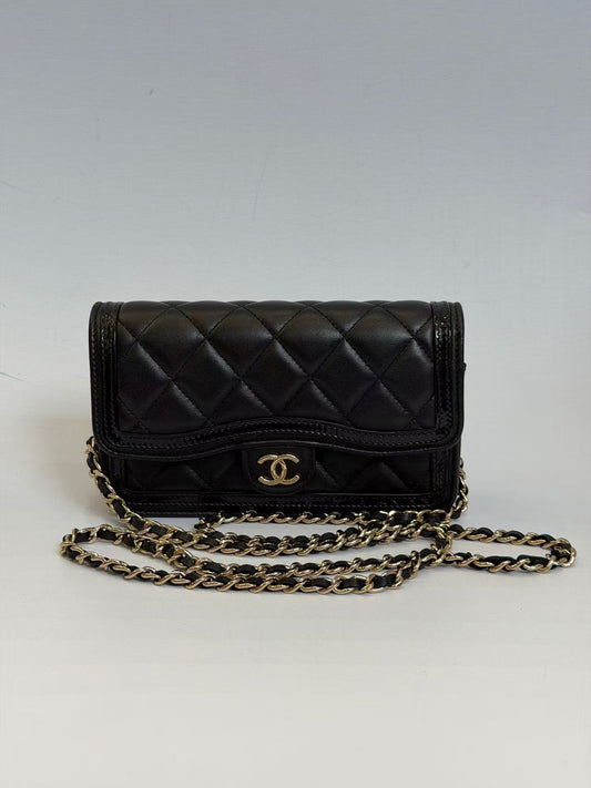 Chanel - 23B Envelope Bag - Lambskin leather - Black - (Small)