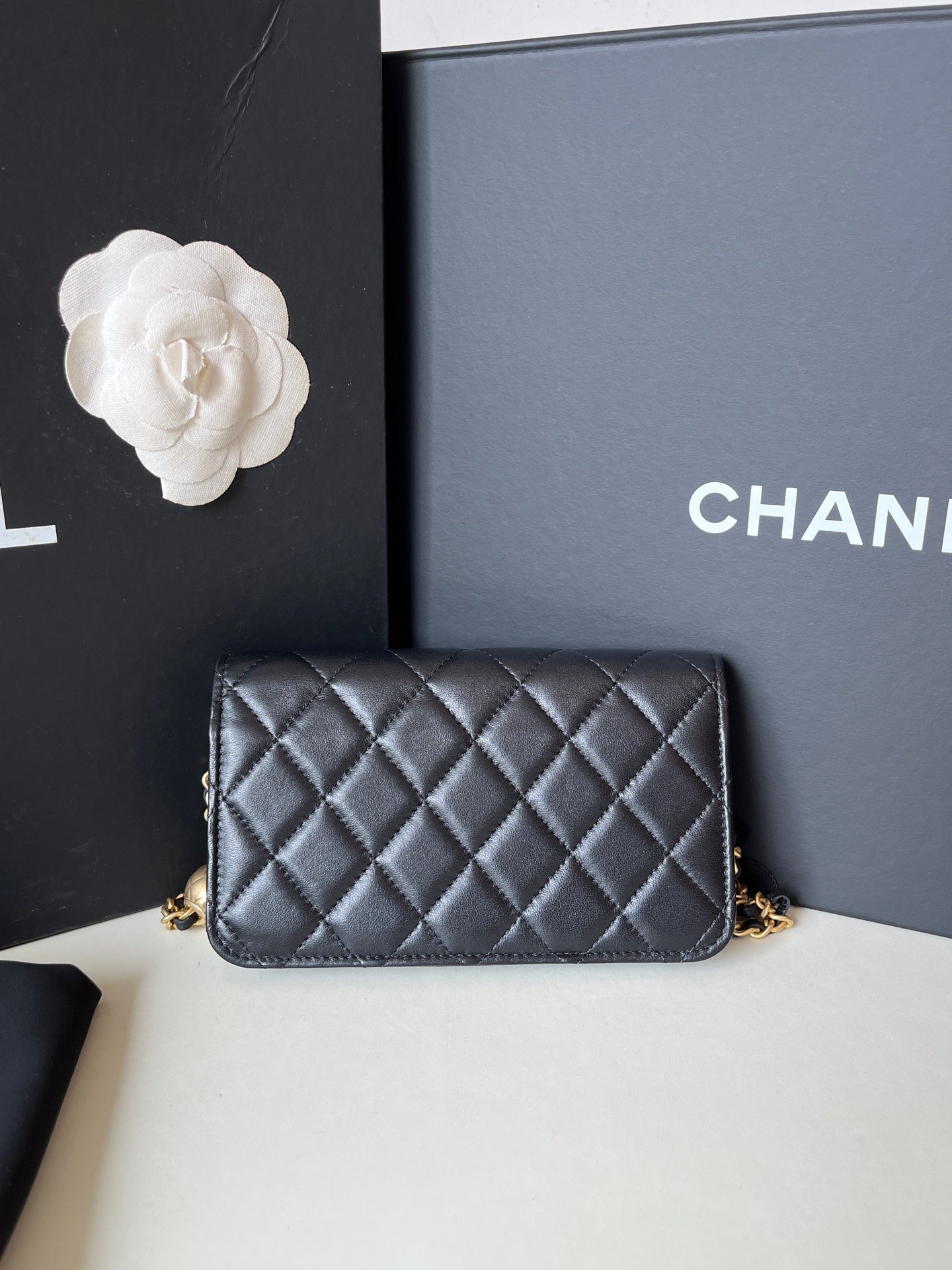 Chanel - 23K - Leather - Black - (mini)