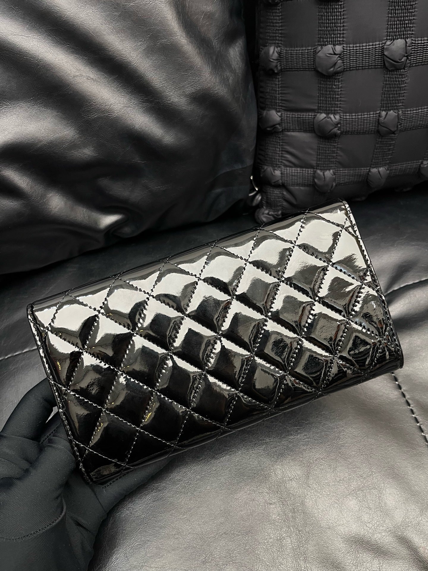 Chanel - 3 Fold Wallet - Patent leather - Black - (Other)