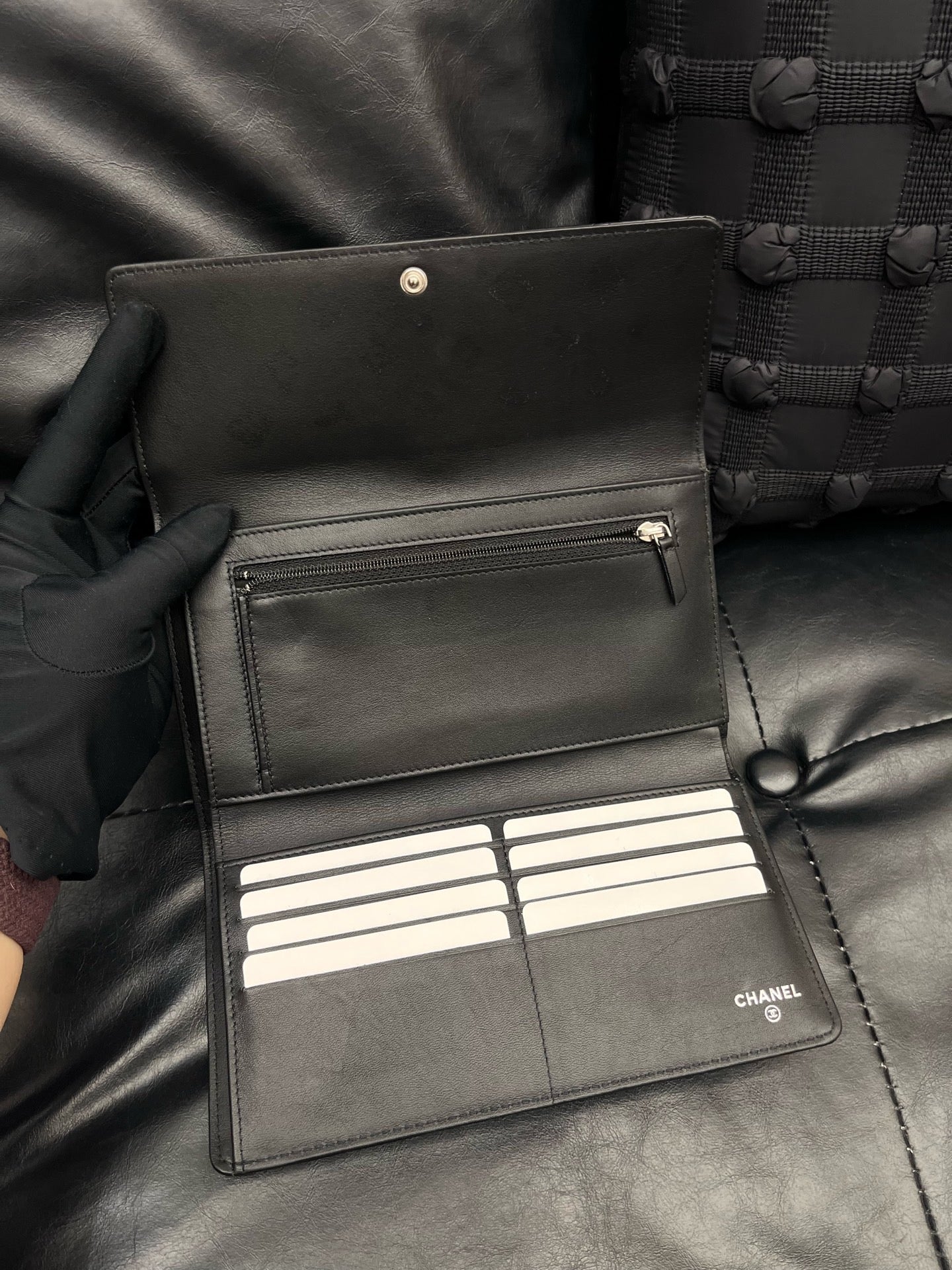 Chanel - 3 Fold Wallet - Patent leather - Black - (Other)
