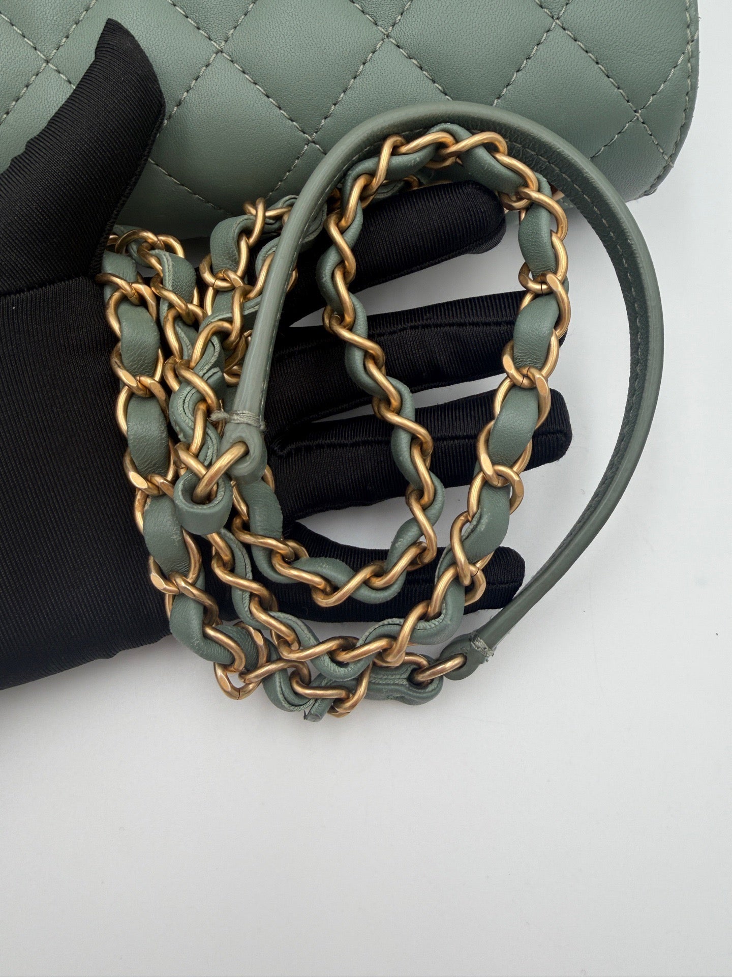 Chanel - Accordion Flap - Leather - Green - (medium)