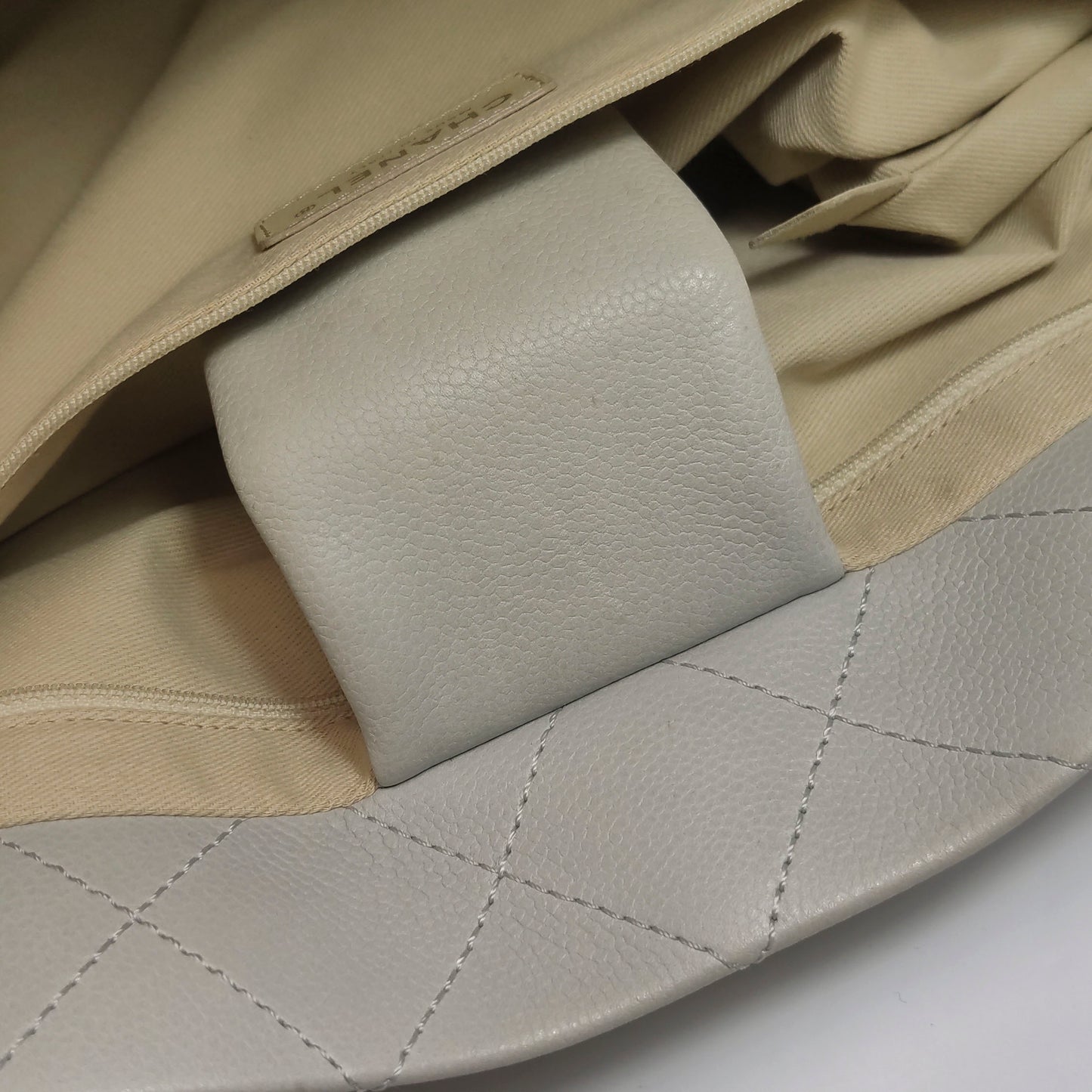 Chanel - Airport Tote - Calfskin - Grey - (large)