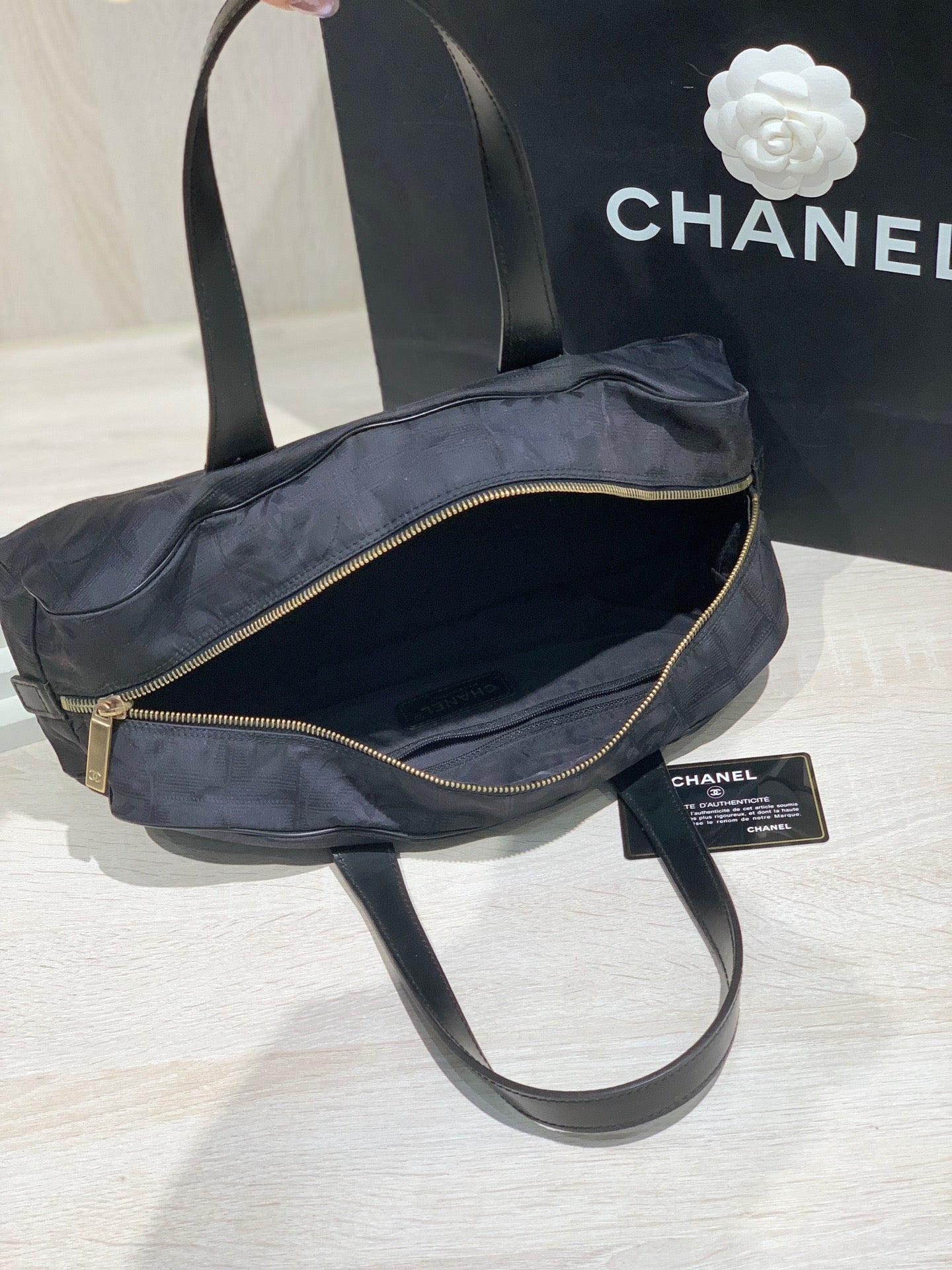 Chanel - Baguette Bag - Cloth - Black - (Other)