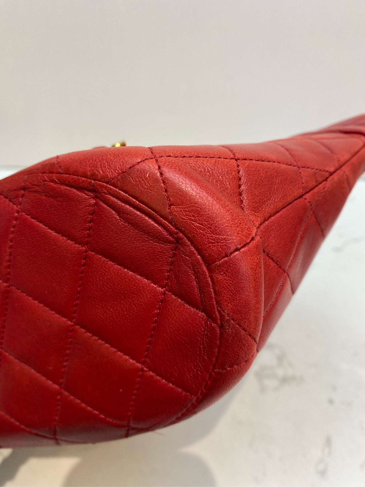 Chanel - Basket Tote - Leather - Red - (small)