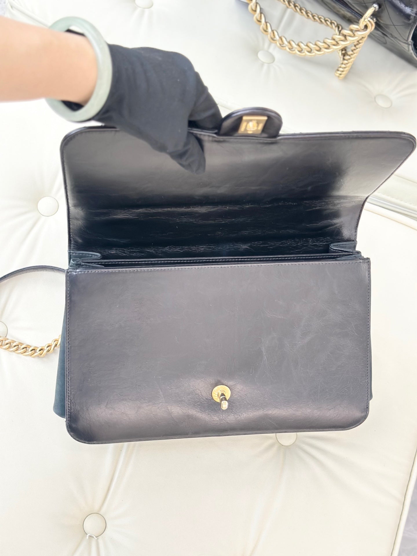 Chanel - Bombay - Calfskin - Black - (large)