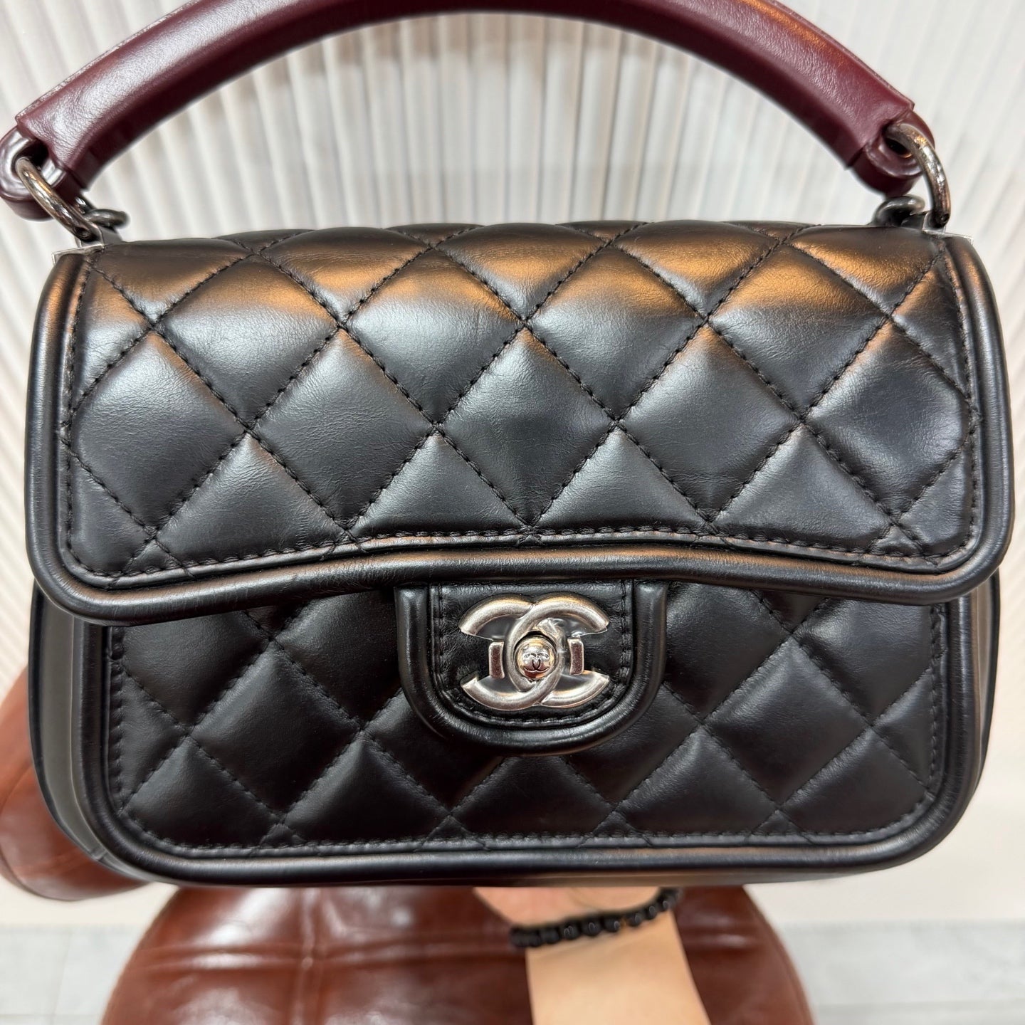 Chanel - Bombay - Calfskin - Black - (small)