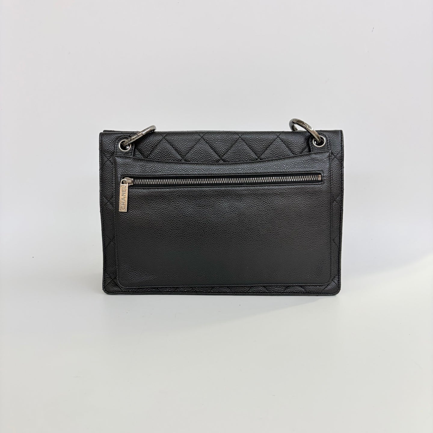 Chanel - Bombay - Leather - Black - (large)