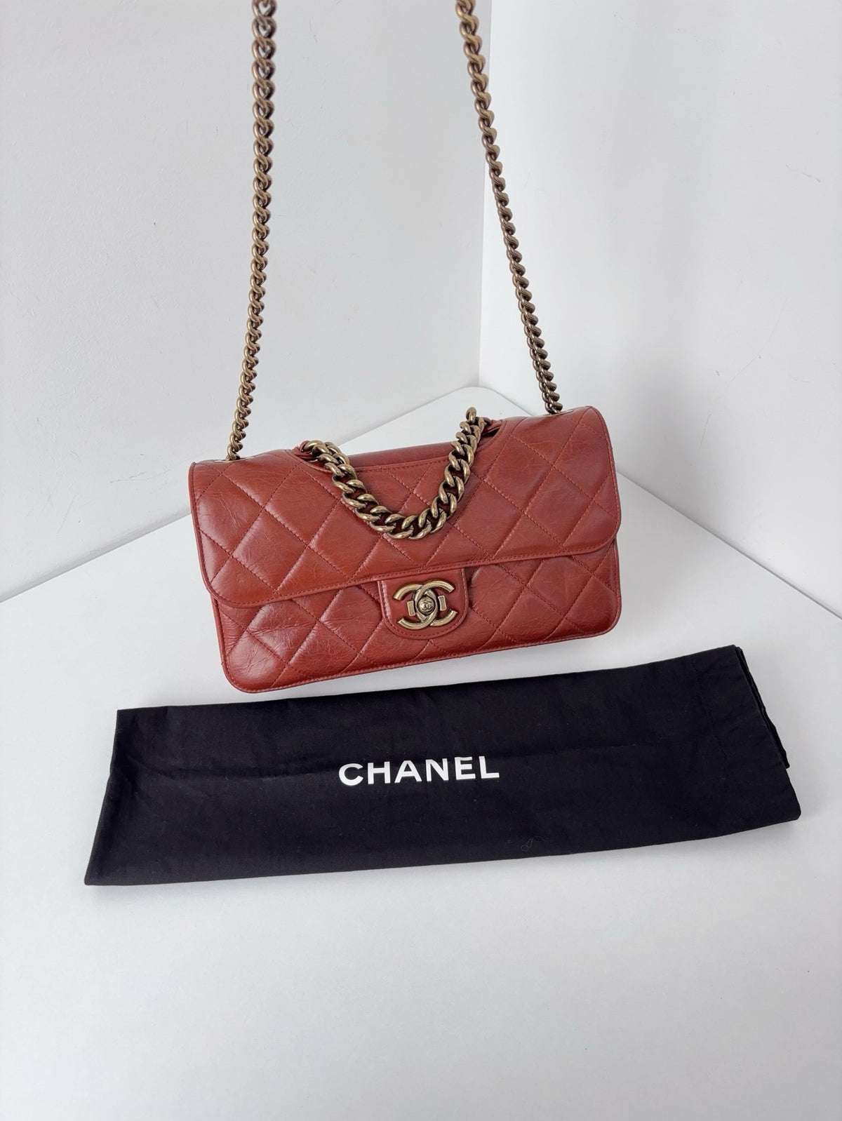 Chanel - Bombay - Leather - Brown - (small)