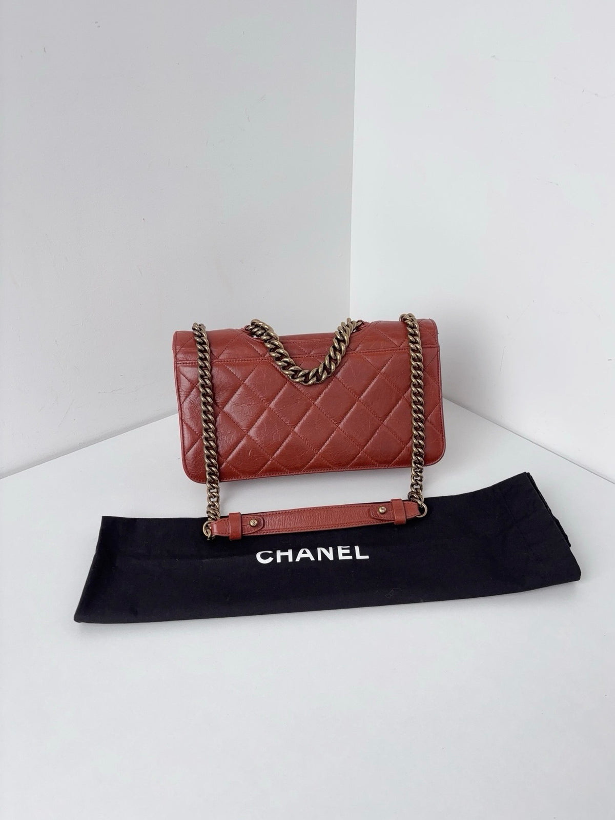 Chanel - Bombay - Leather - Brown - (small)
