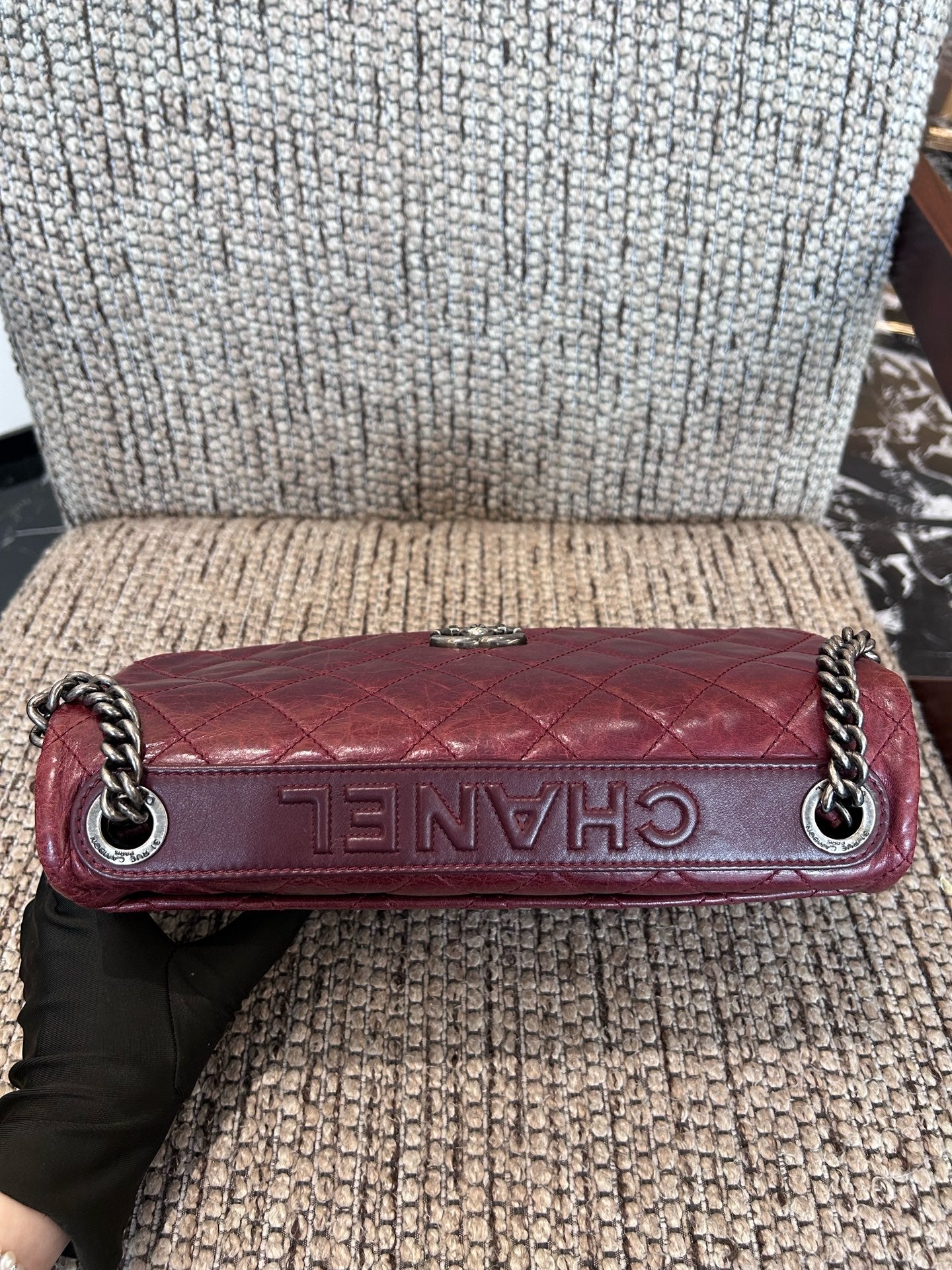 Chanel - Bombay - Leather - Burgundy - (medium)