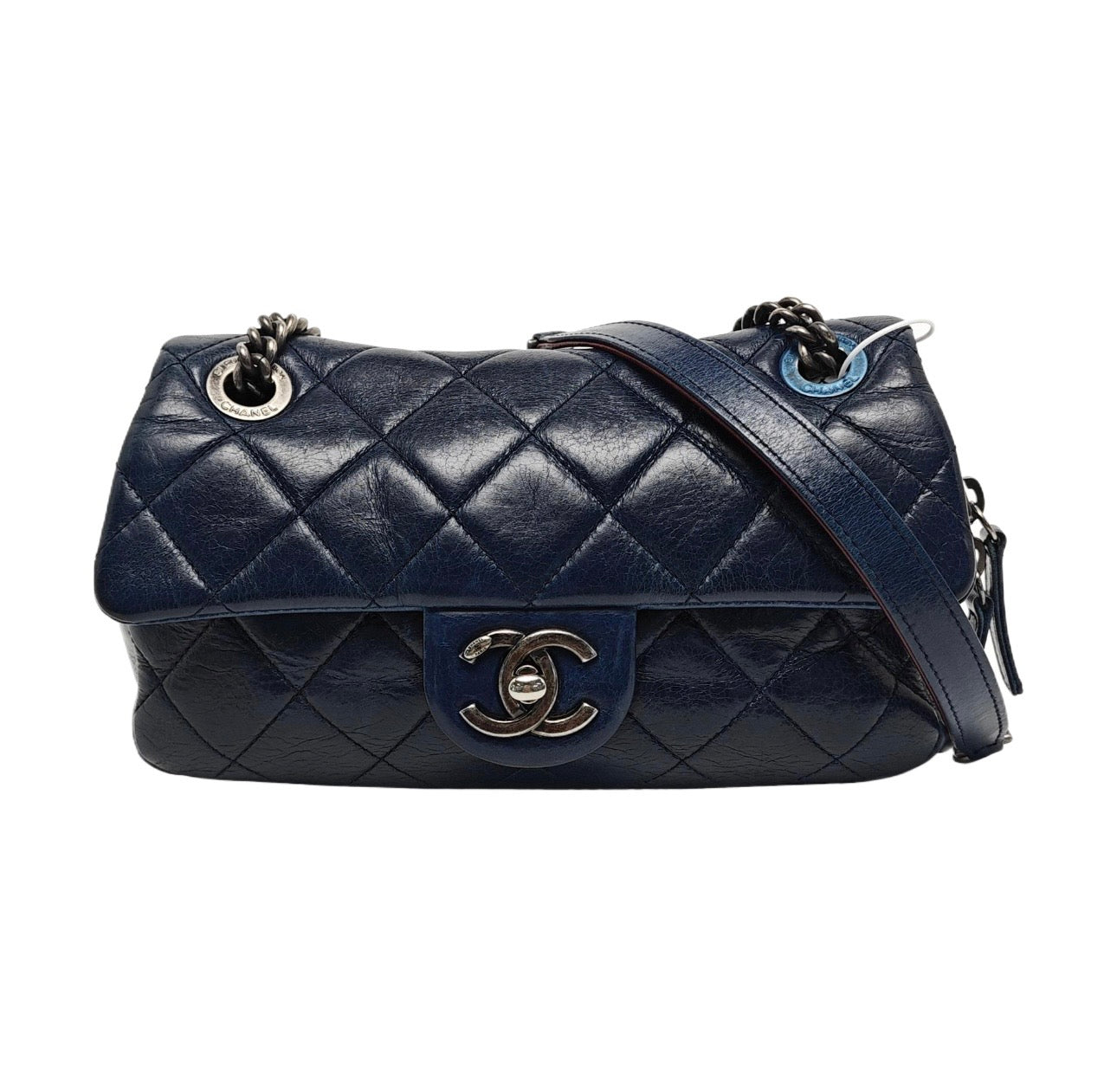 Chanel - Bombay - Leather - Navy - (small)