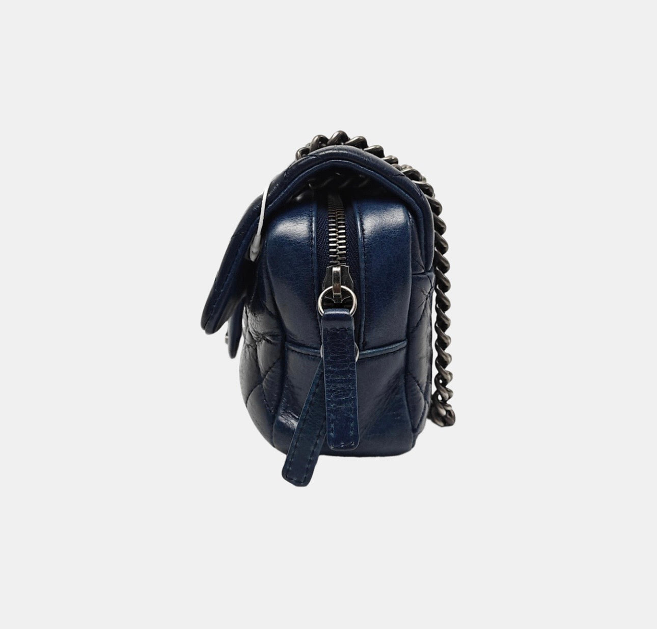 Chanel - Bombay - Leather - Navy - (small)