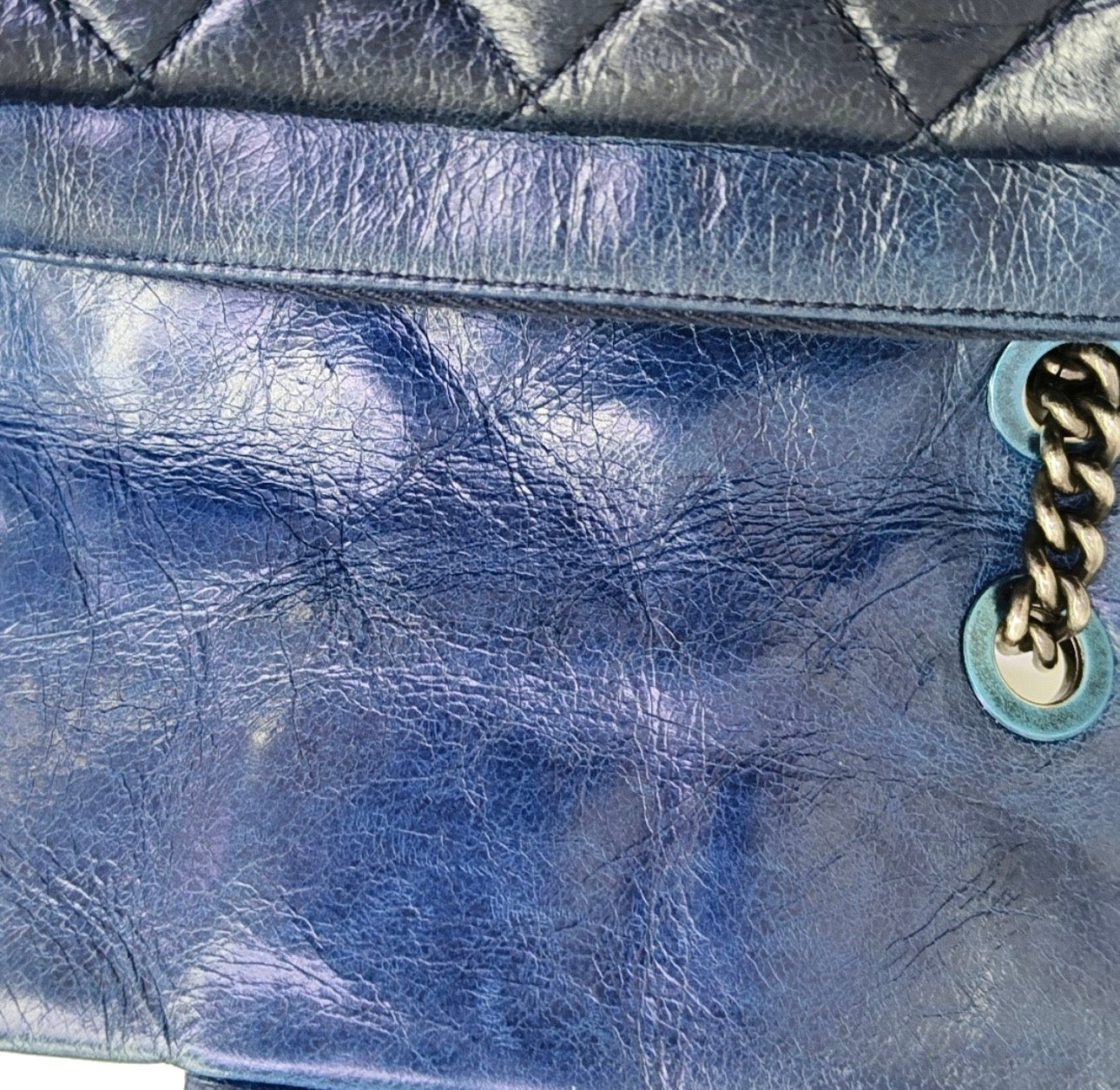 Chanel - Bombay - Leather - Navy - (small)