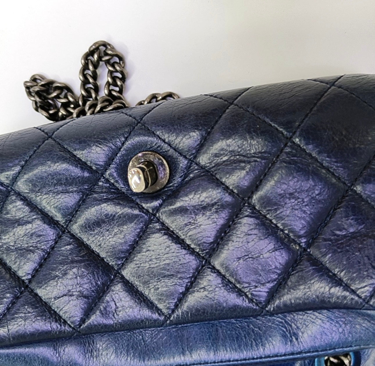 Chanel - Bombay - Leather - Navy - (small)