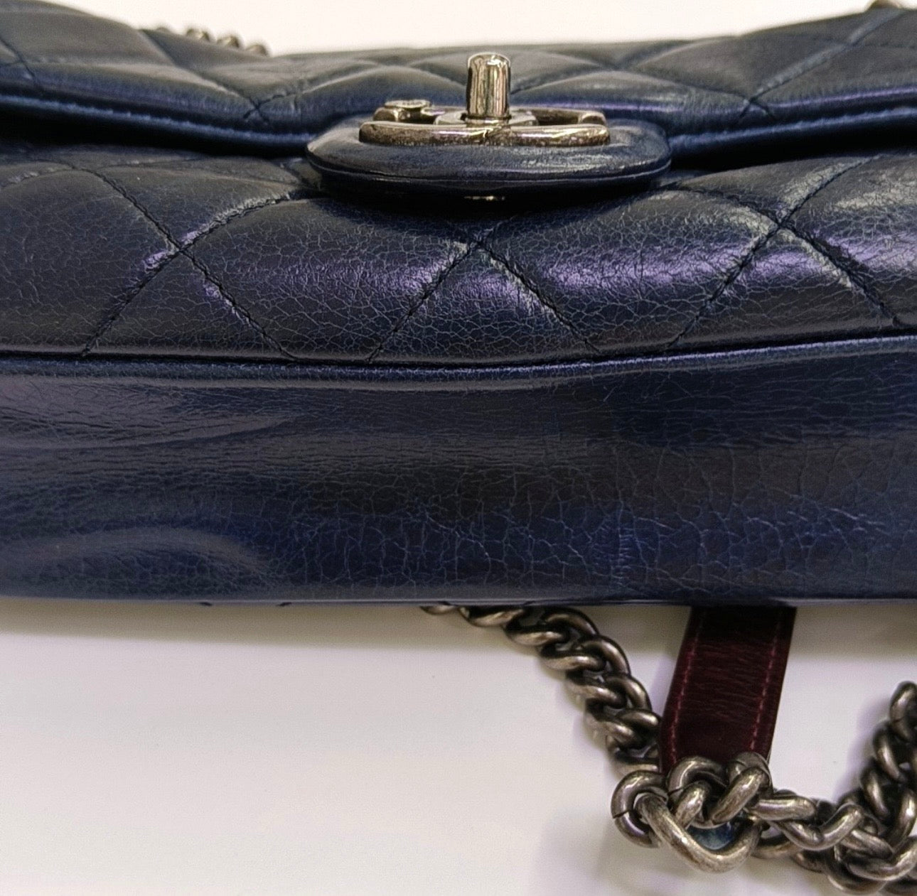 Chanel - Bombay - Leather - Navy - (small)