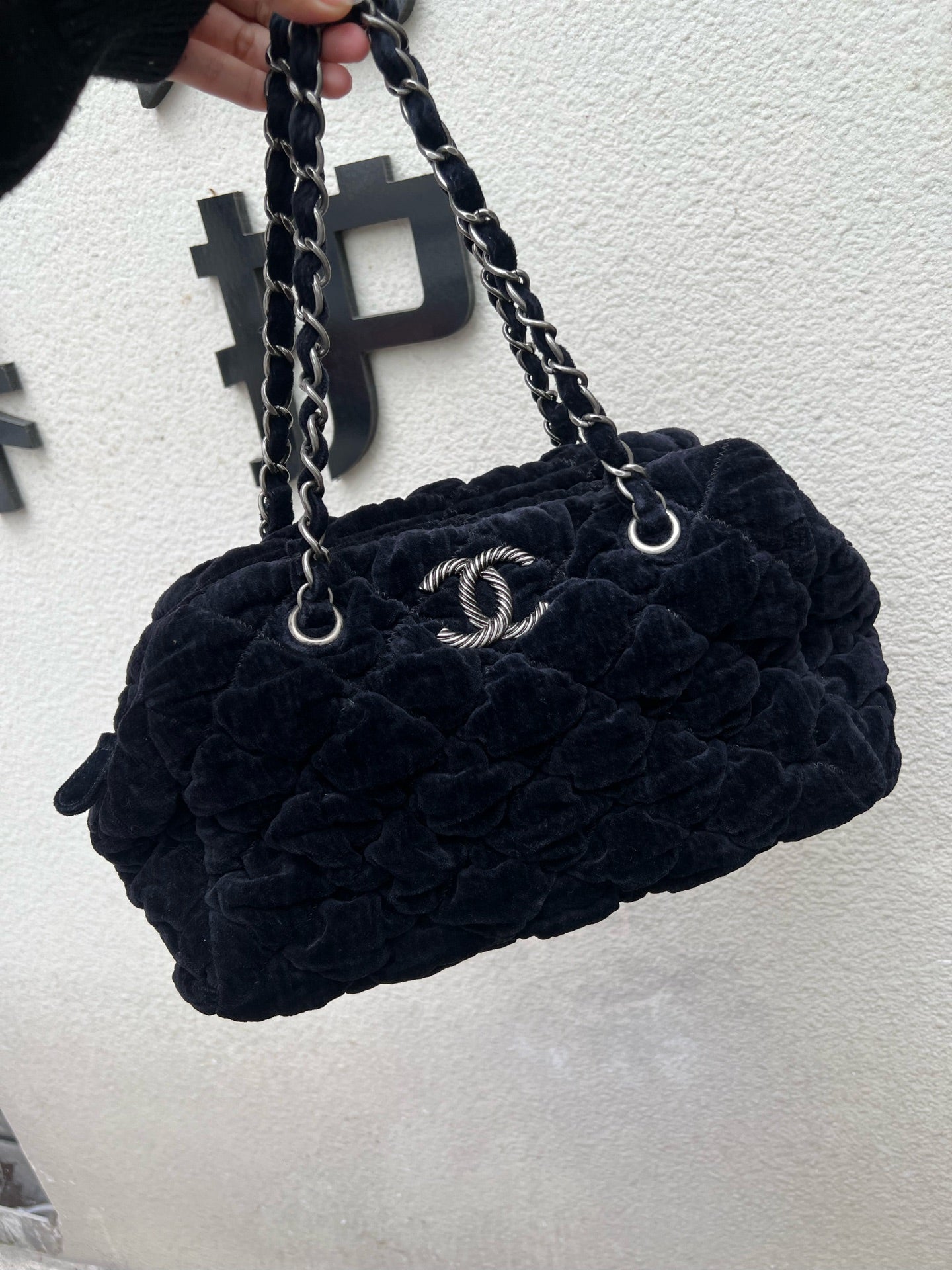Chanel - Bowling Bag - Velvet - Black