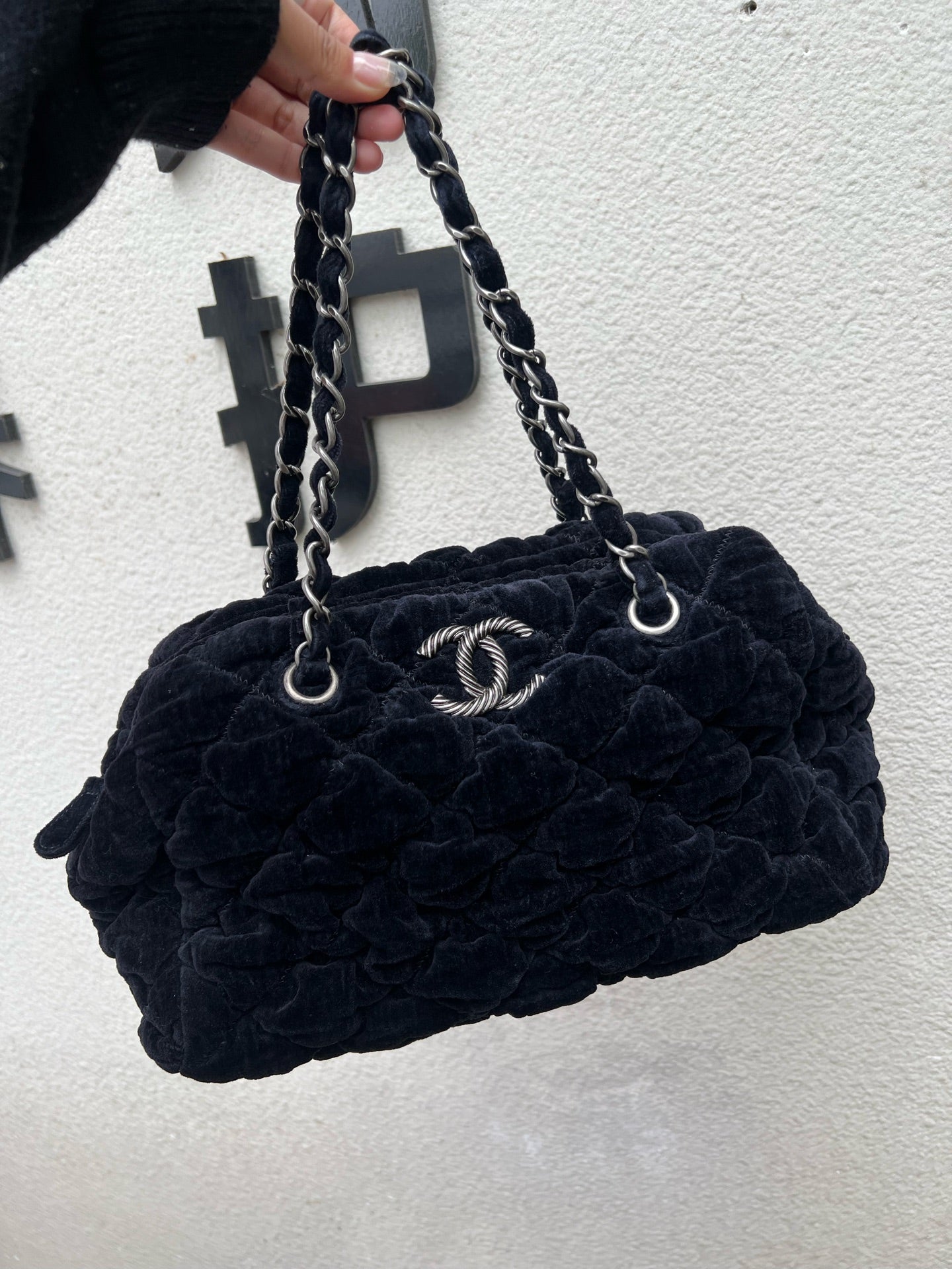 Chanel - Bowling Bag - Velvet - Black