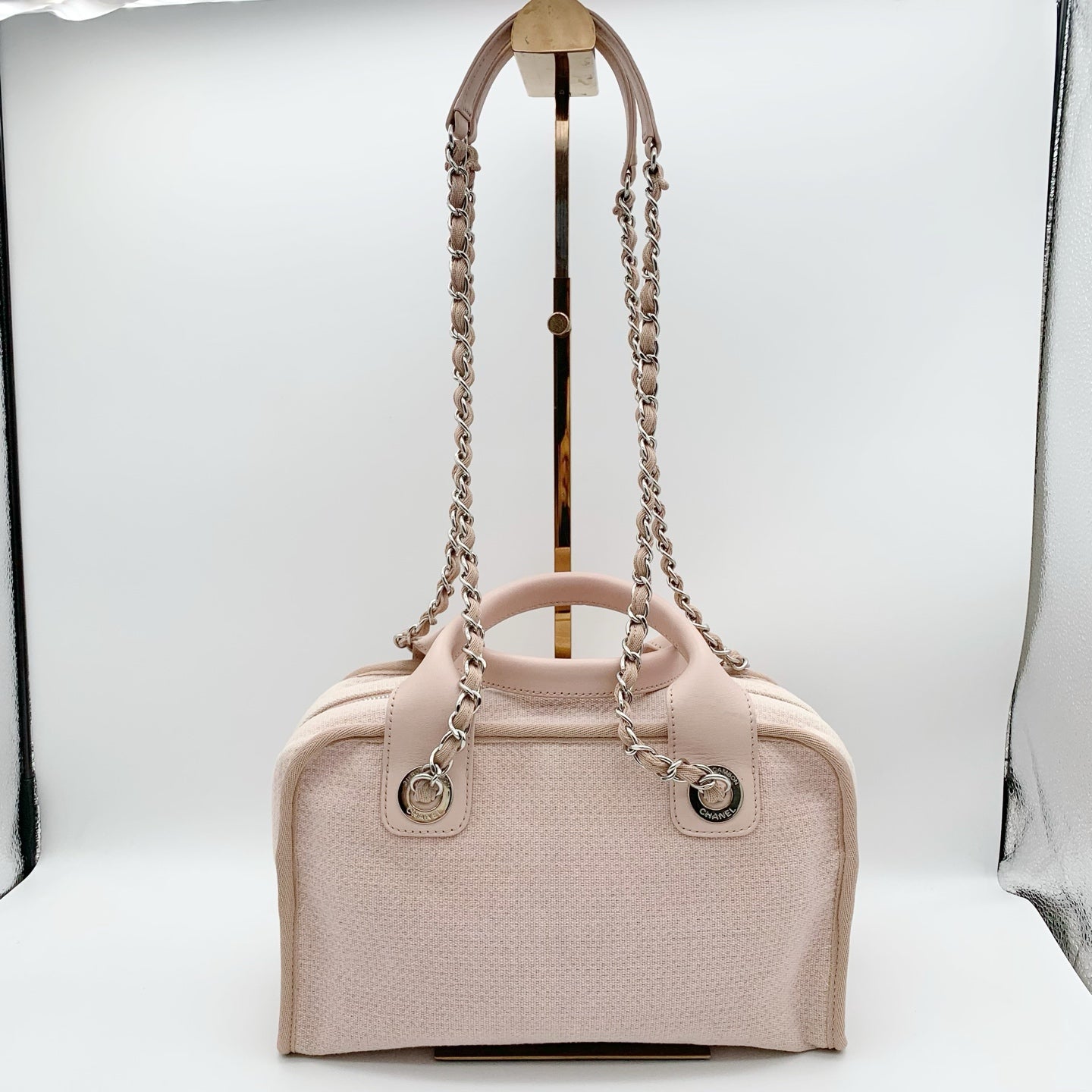 Chanel - Bowling bag - Cloth - Pink - (small)