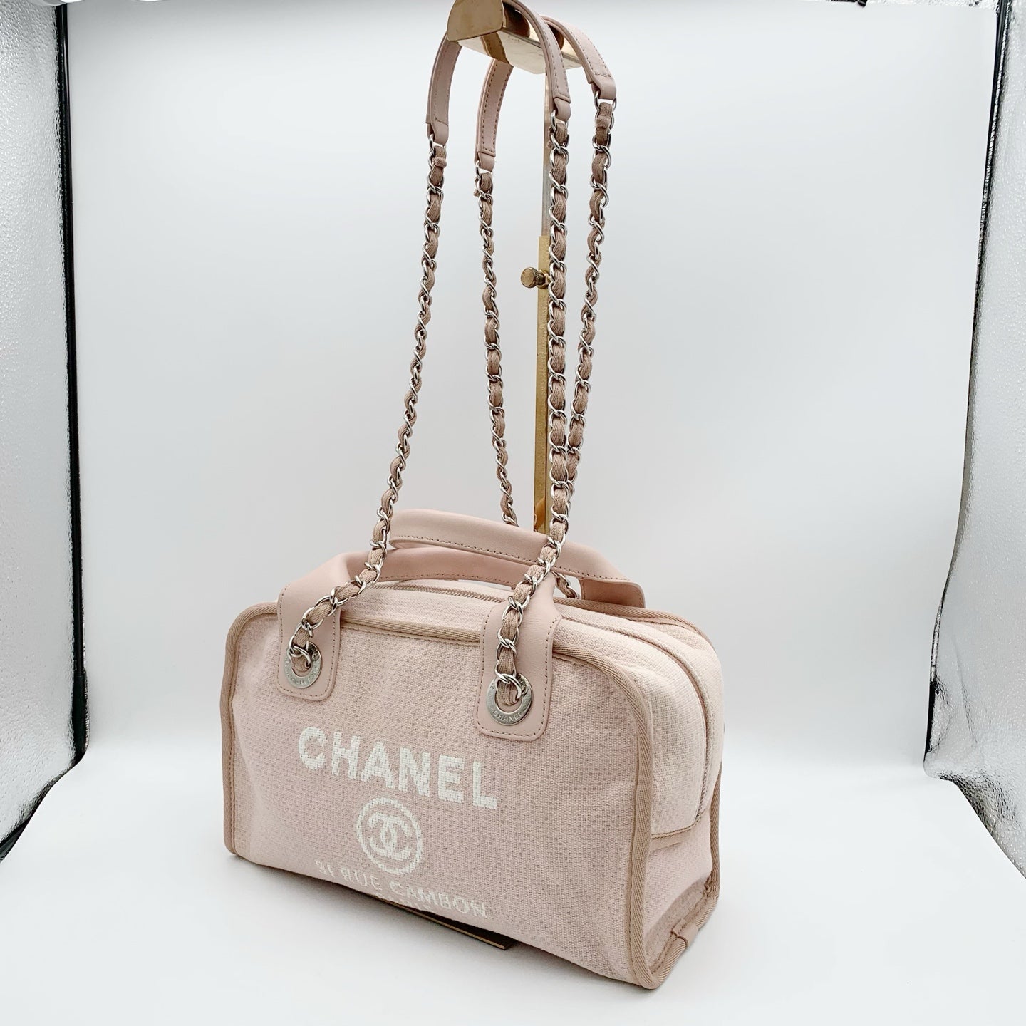 Chanel - Bowling bag - Cloth - Pink - (small)