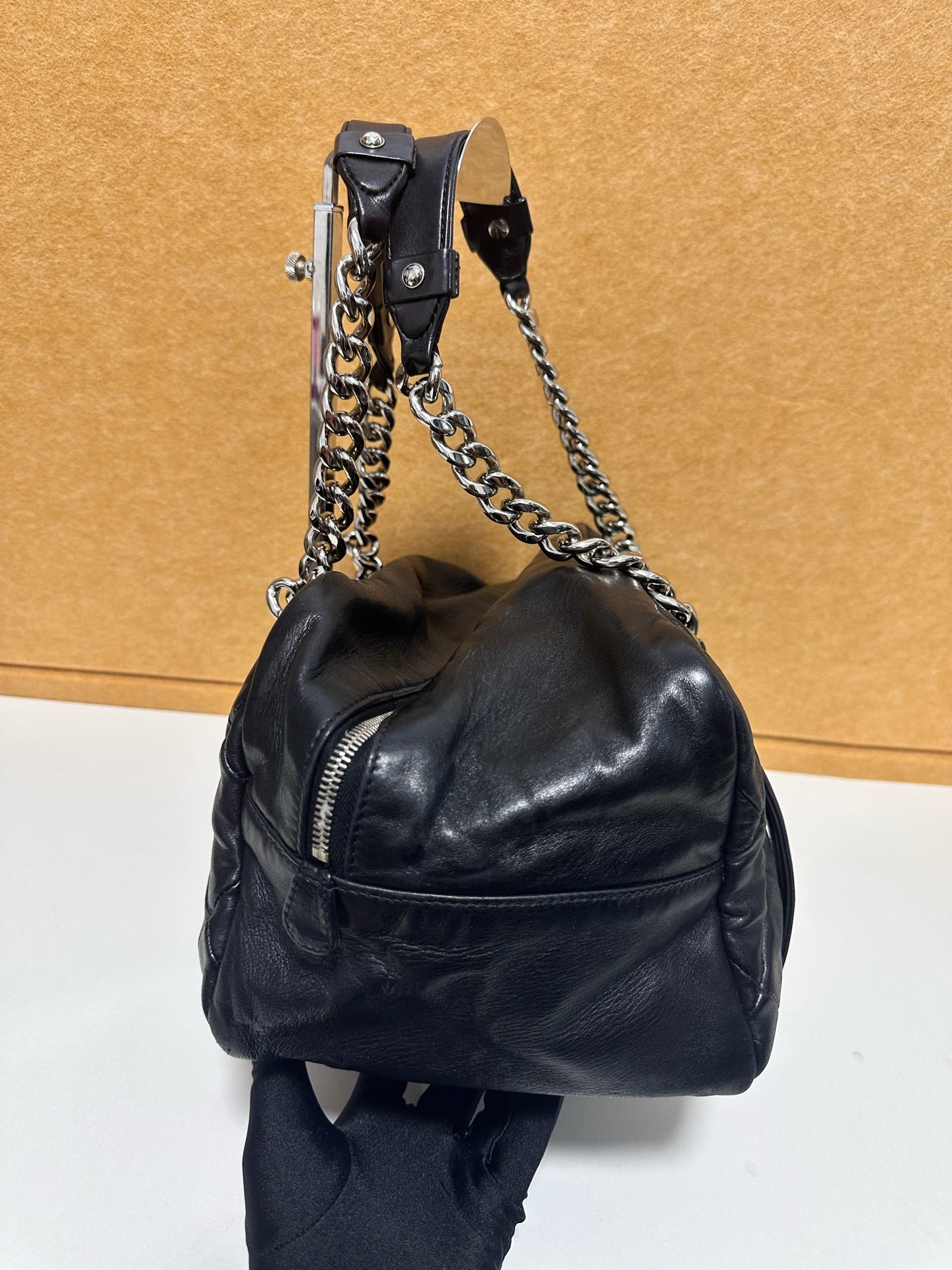 Chanel - Bowling bag - Leather - Black - (Other)