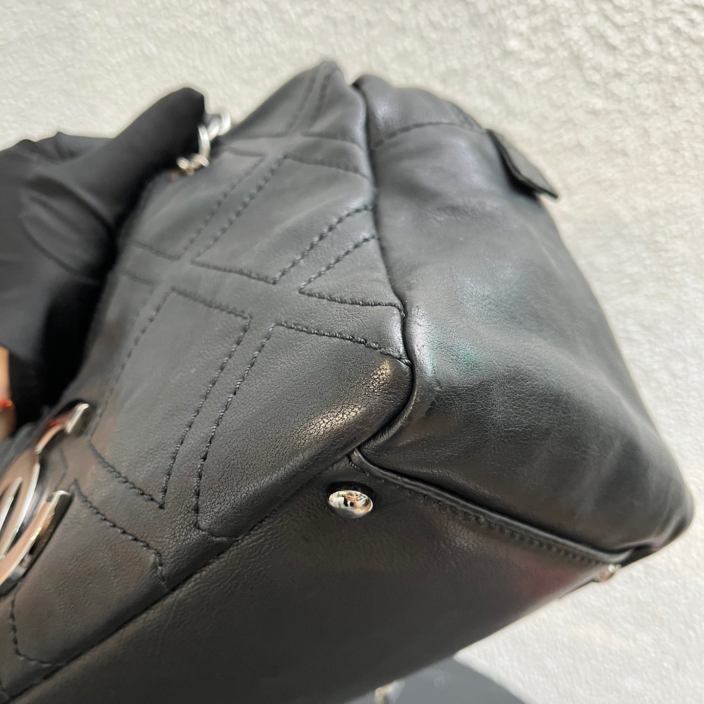 Chanel - Bowling bag - Leather - Black - (Other)