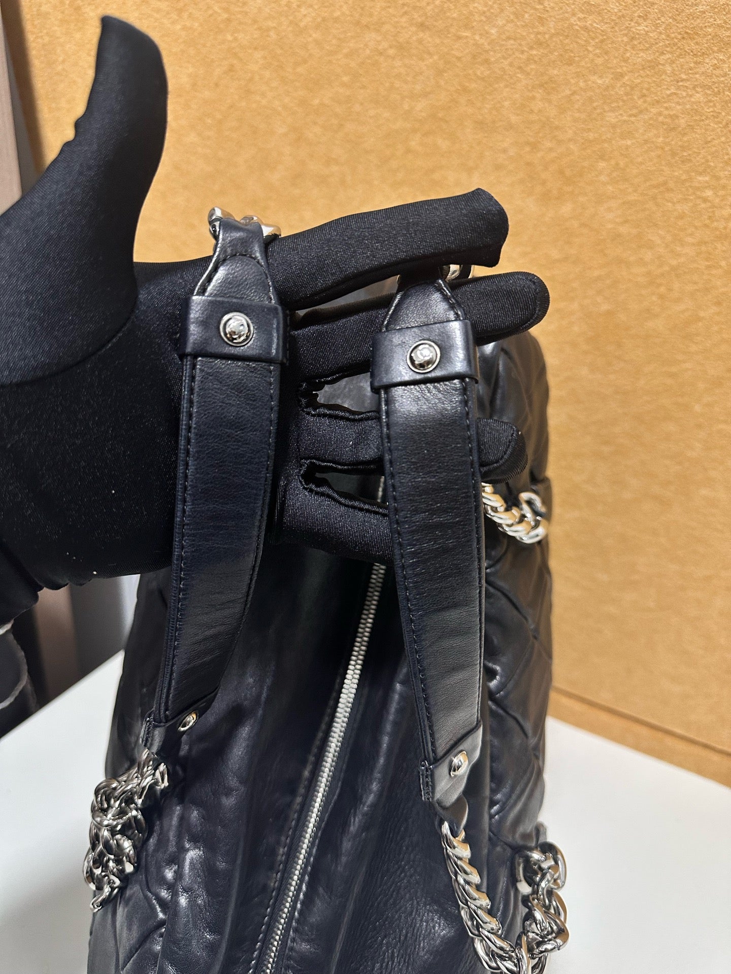Chanel - Bowling bag - Leather - Black - (Other)