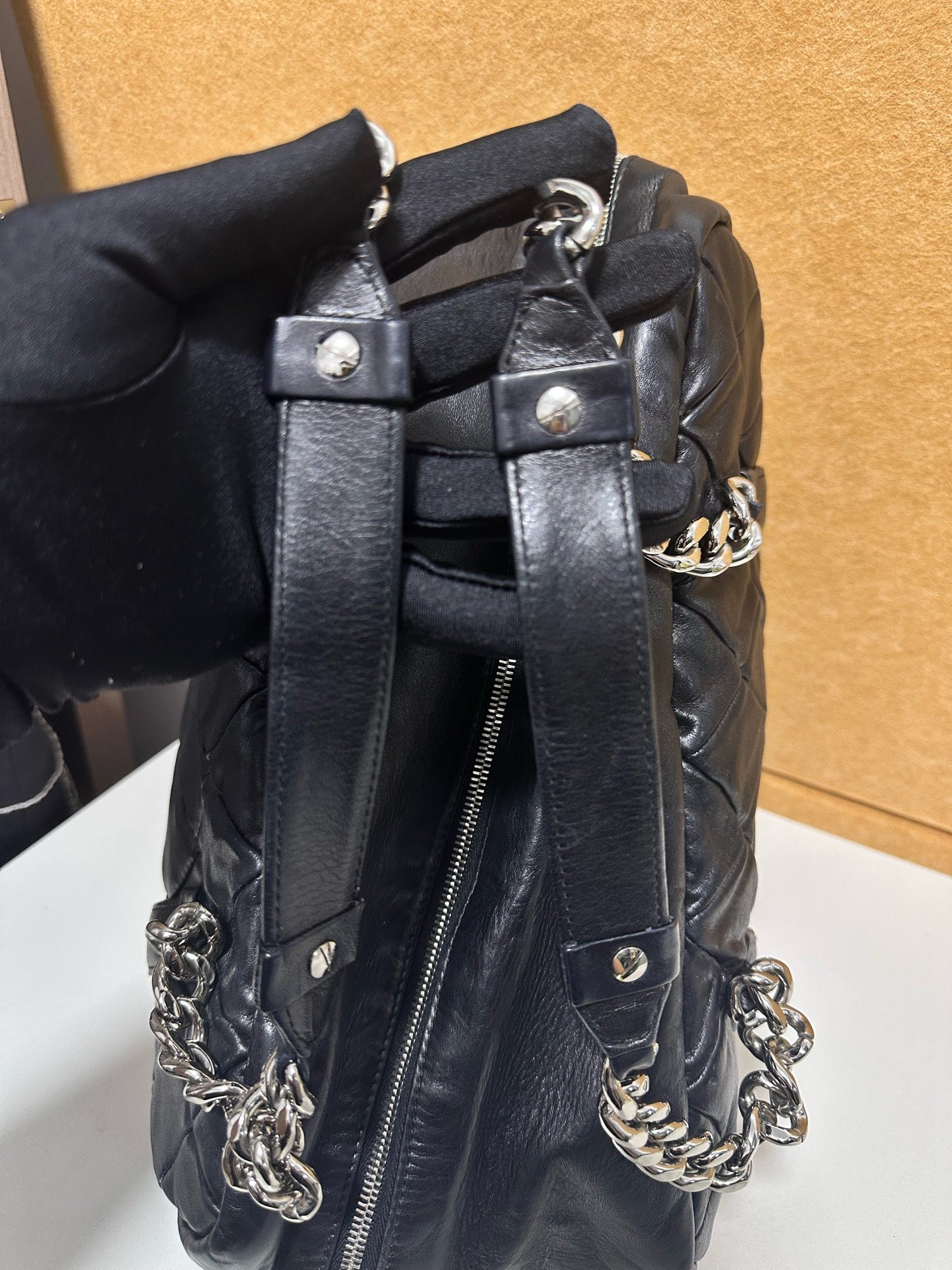 Chanel - Bowling bag - Leather - Black - (Other)