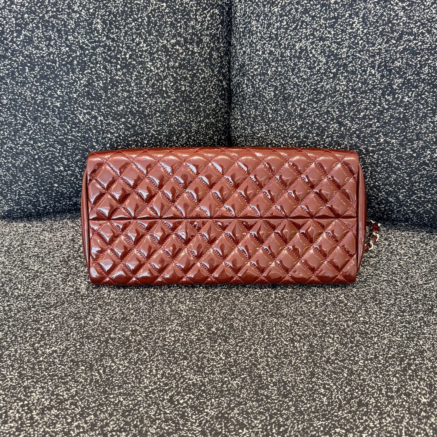 Chanel - Bowling Bag - Patent leather - Burgundy - (medium)