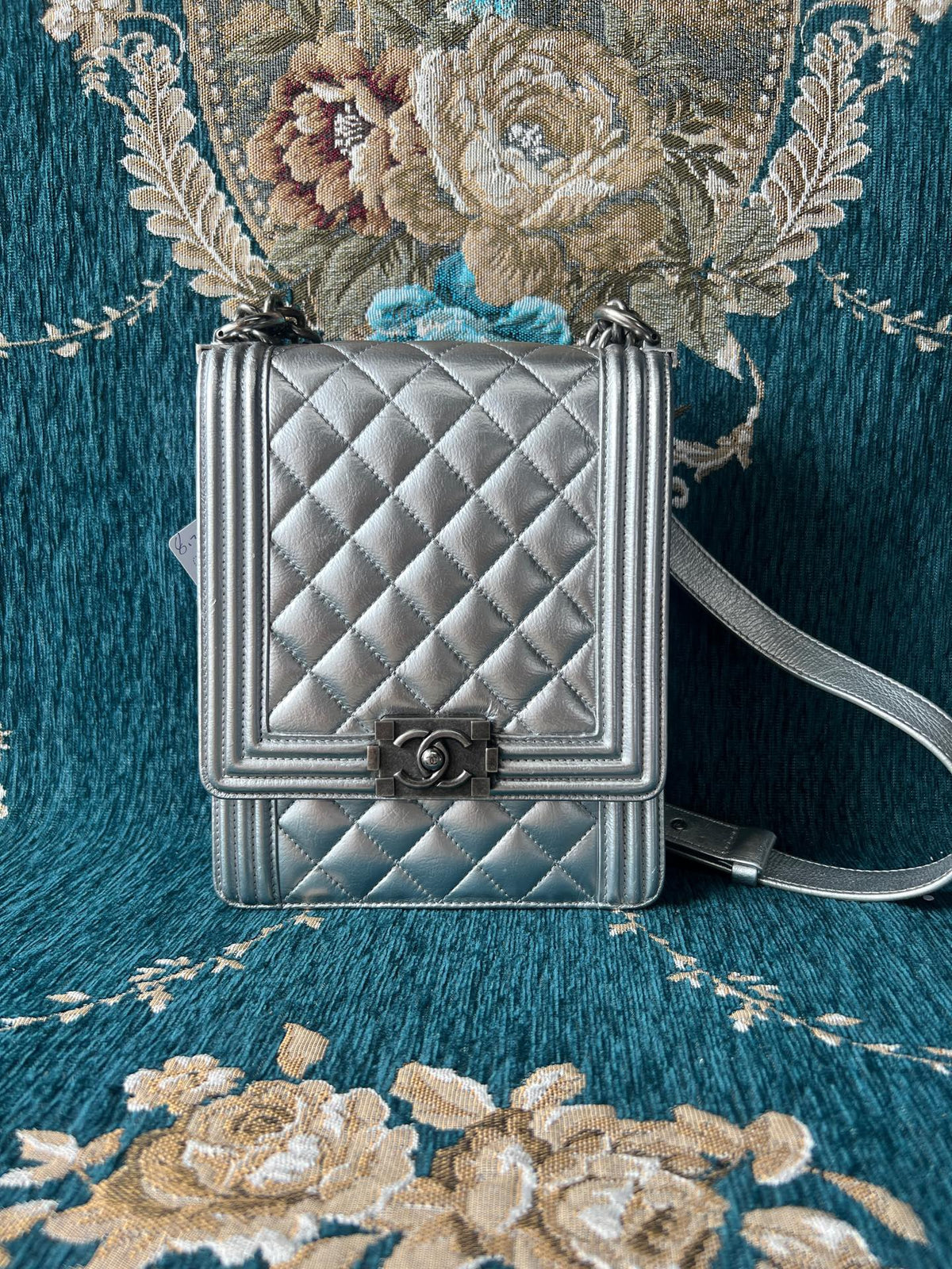 Chanel - Boy 26 - Leather - Silver - (small)