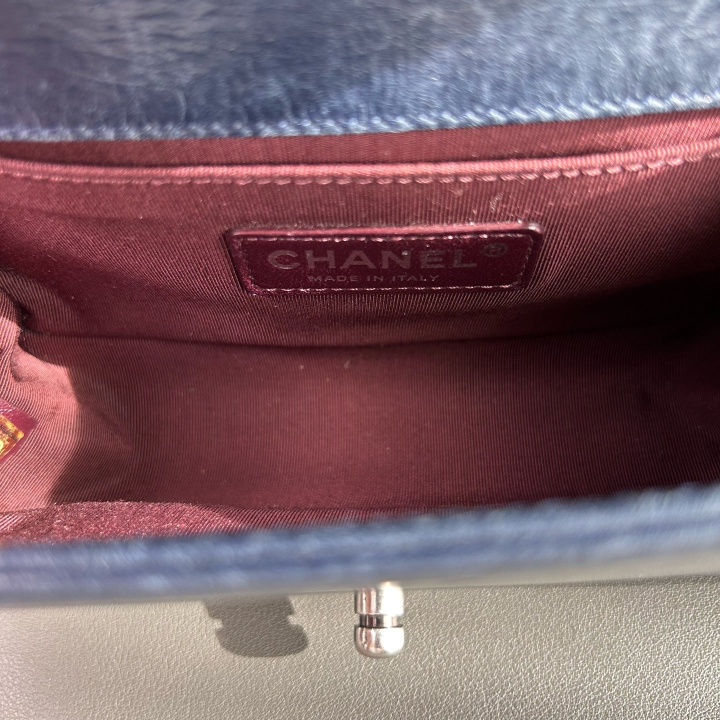 Chanel - Boy Bag - Aged calfskin leather - Deep Navy - (mini)