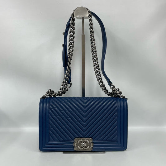Chanel - Boy Bag - Calfskin leather - Blue - (Medium)