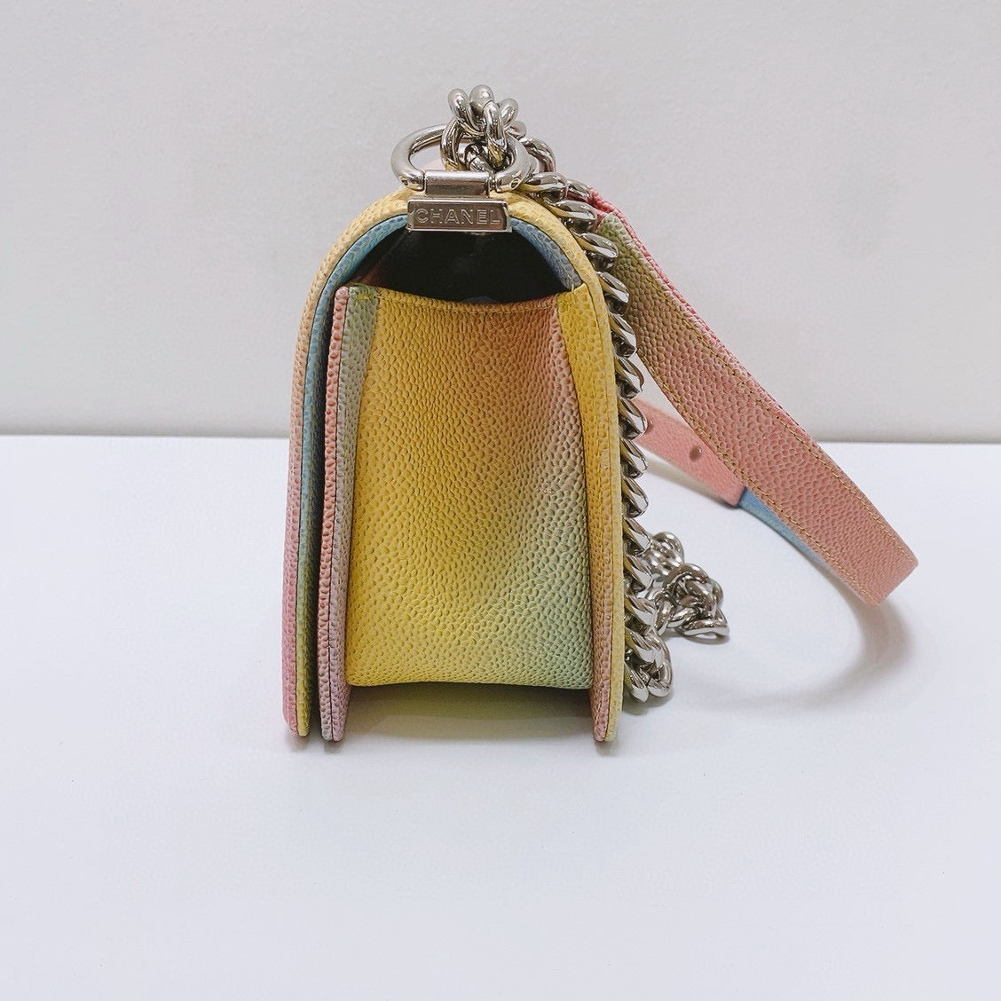 Chanel - Boy Bag - Caviar leather - Multicolour gradient (Pink, Blue, Green, Yellow) - (Medium)