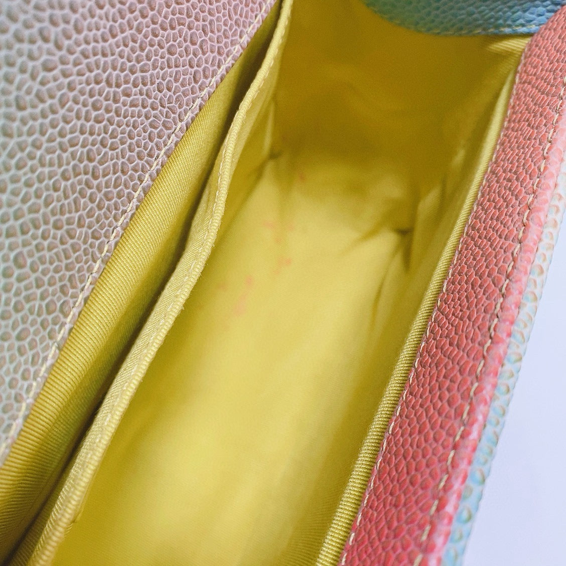 Chanel - Boy Bag - Caviar leather - Multicolour gradient (Pink, Blue, Green, Yellow) - (Medium)